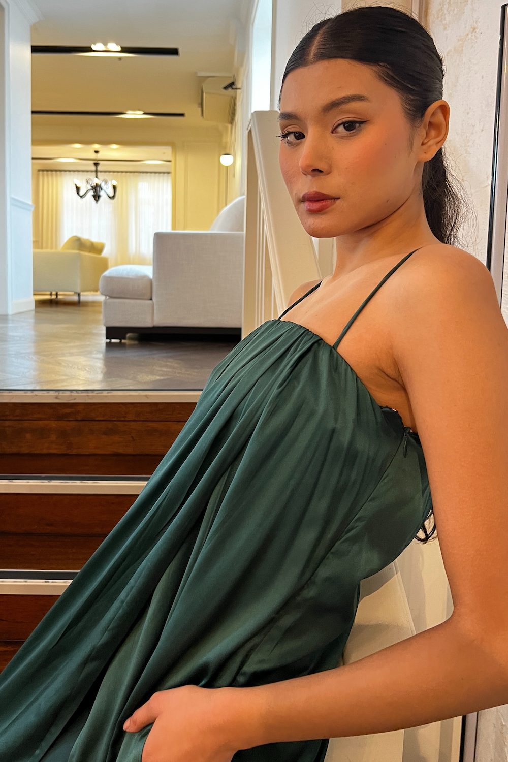 Silk Amelia Dress - Green