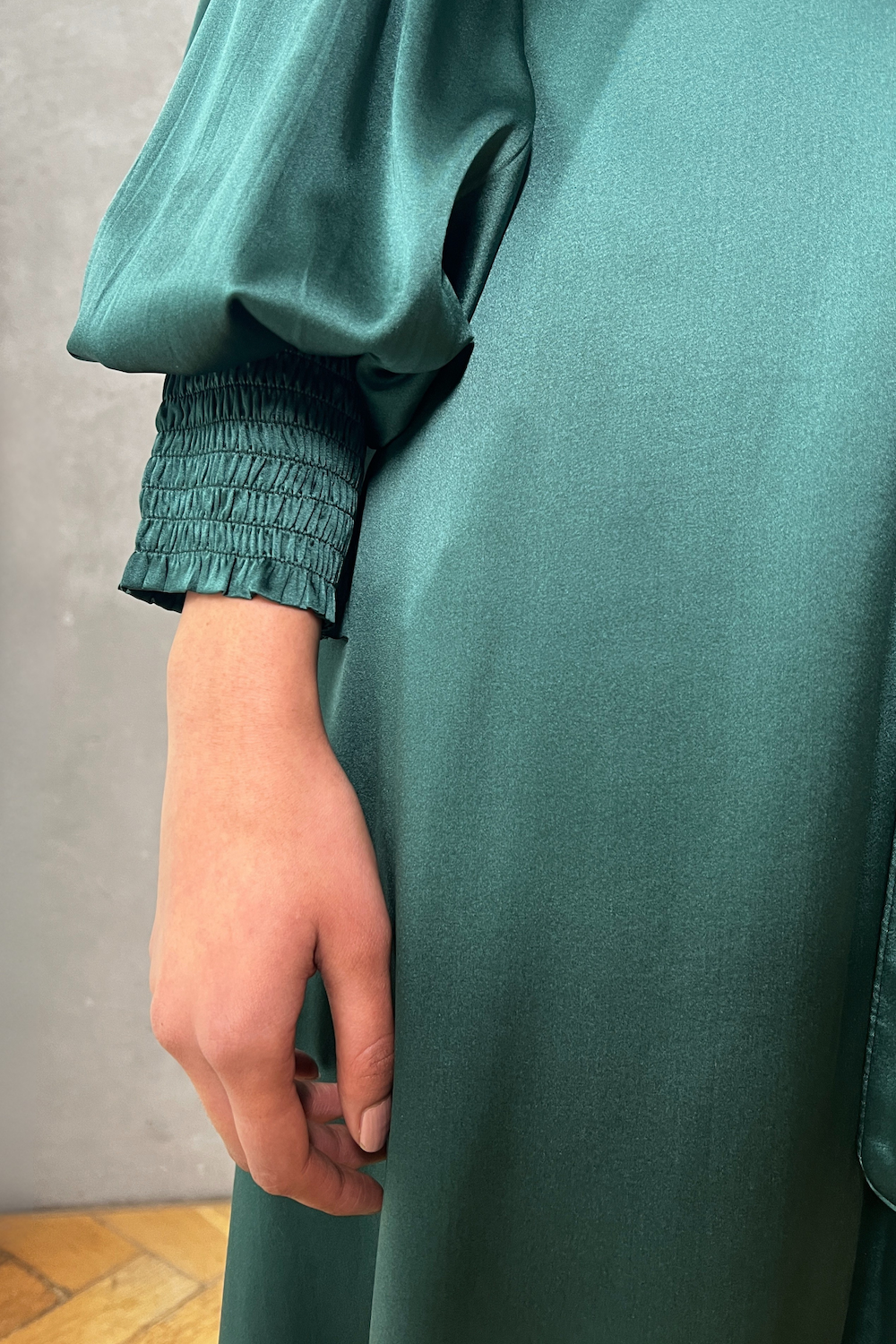 Silk Freya Dress - Green