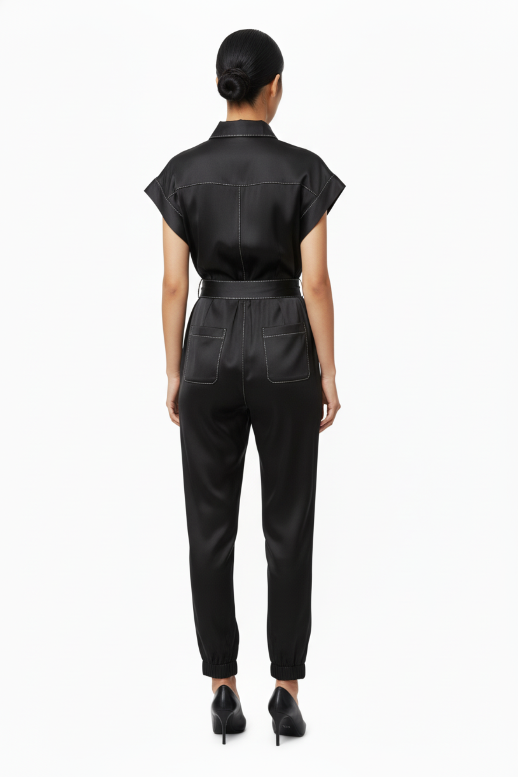 Silk Lenna Jumpsuit - Black