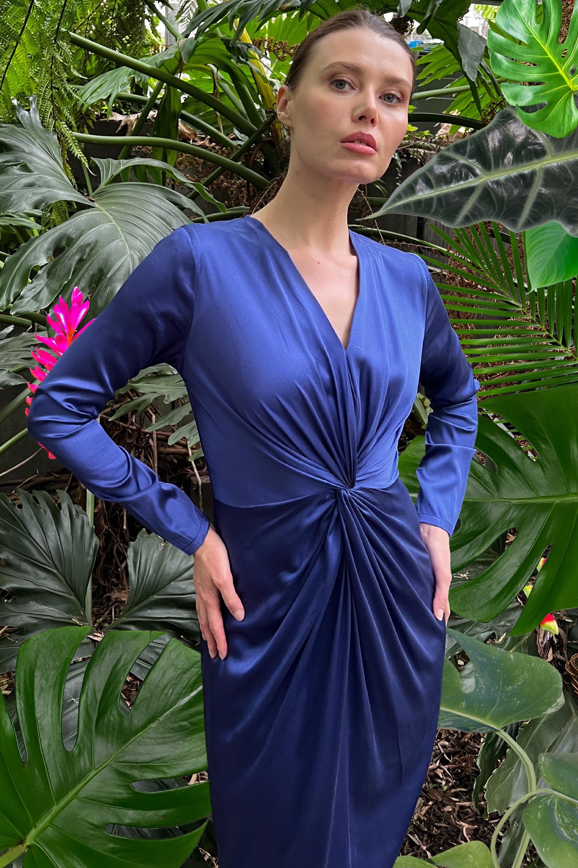 Silk Rhianna Dress - Blue