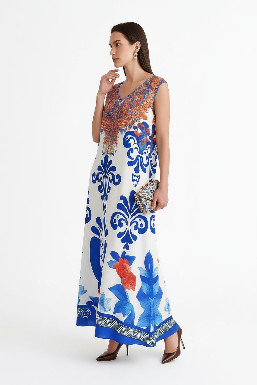 Carnivale Flowing Maxi Dress-Dress-LennaRose-Size 1 (8-10)-Lenna Rose Fashion