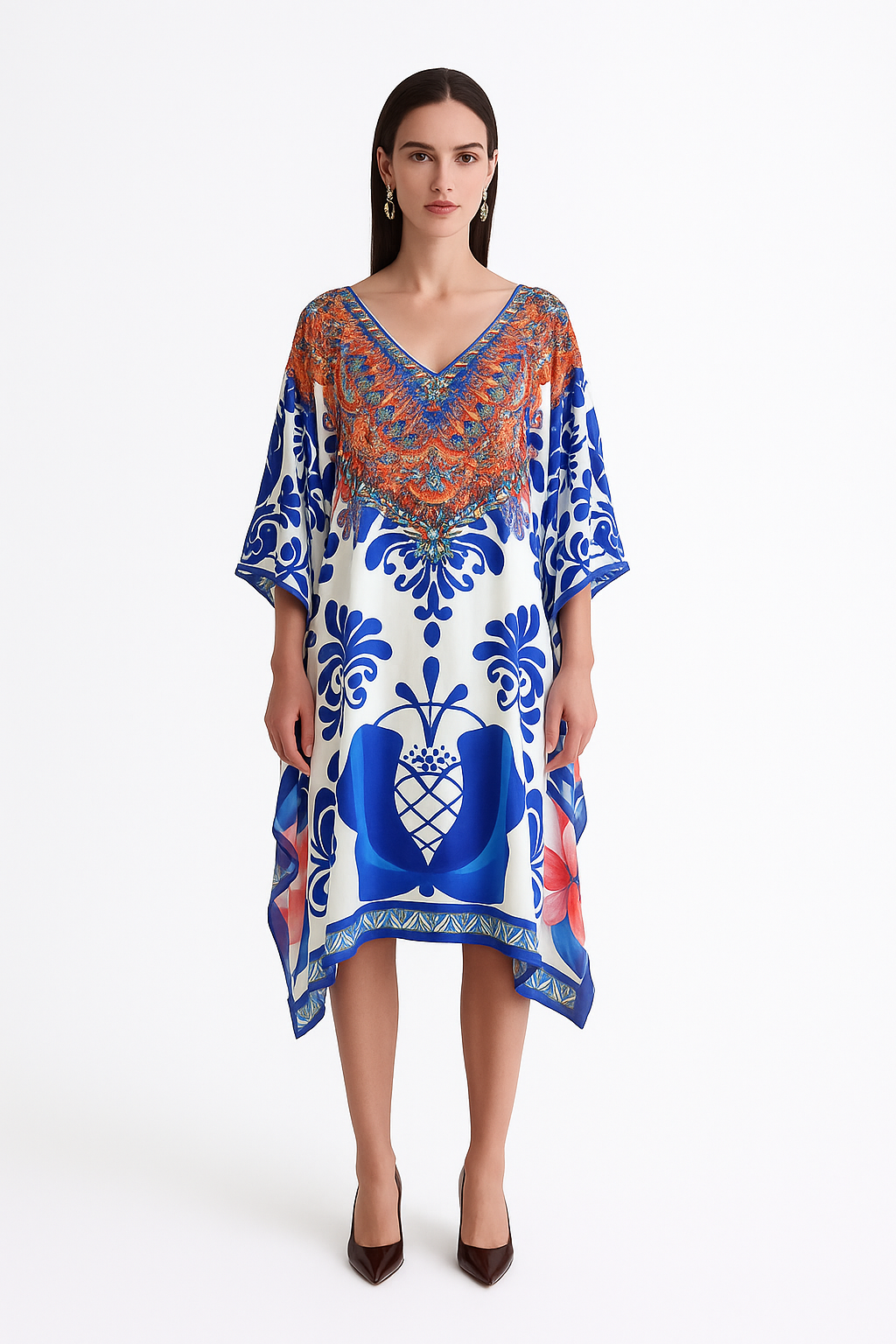 Carnivale Short Kaftan-Dress-LennaRose-Size 1 (8-10)-Lenna Rose Fashion