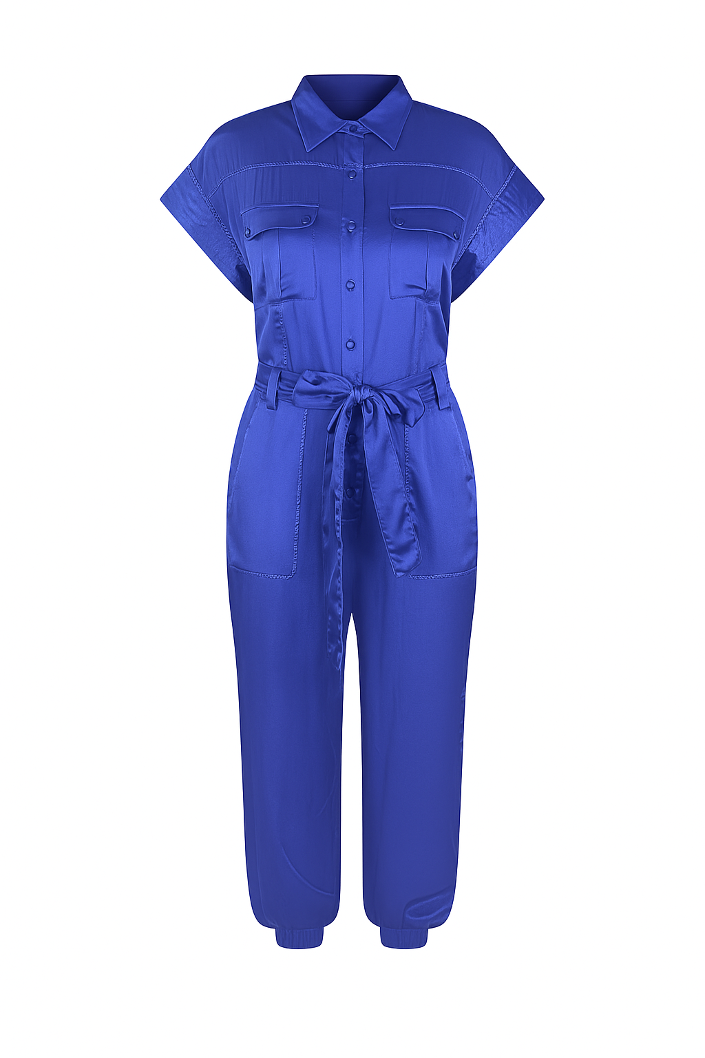 Silk Lenna Jumpsuit - Blue