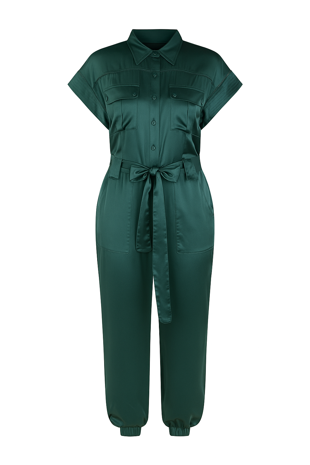 Silk Lenna Jumpsuit - Green