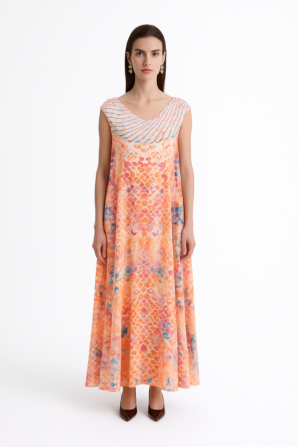Serpentine Flowing Maxi Dress