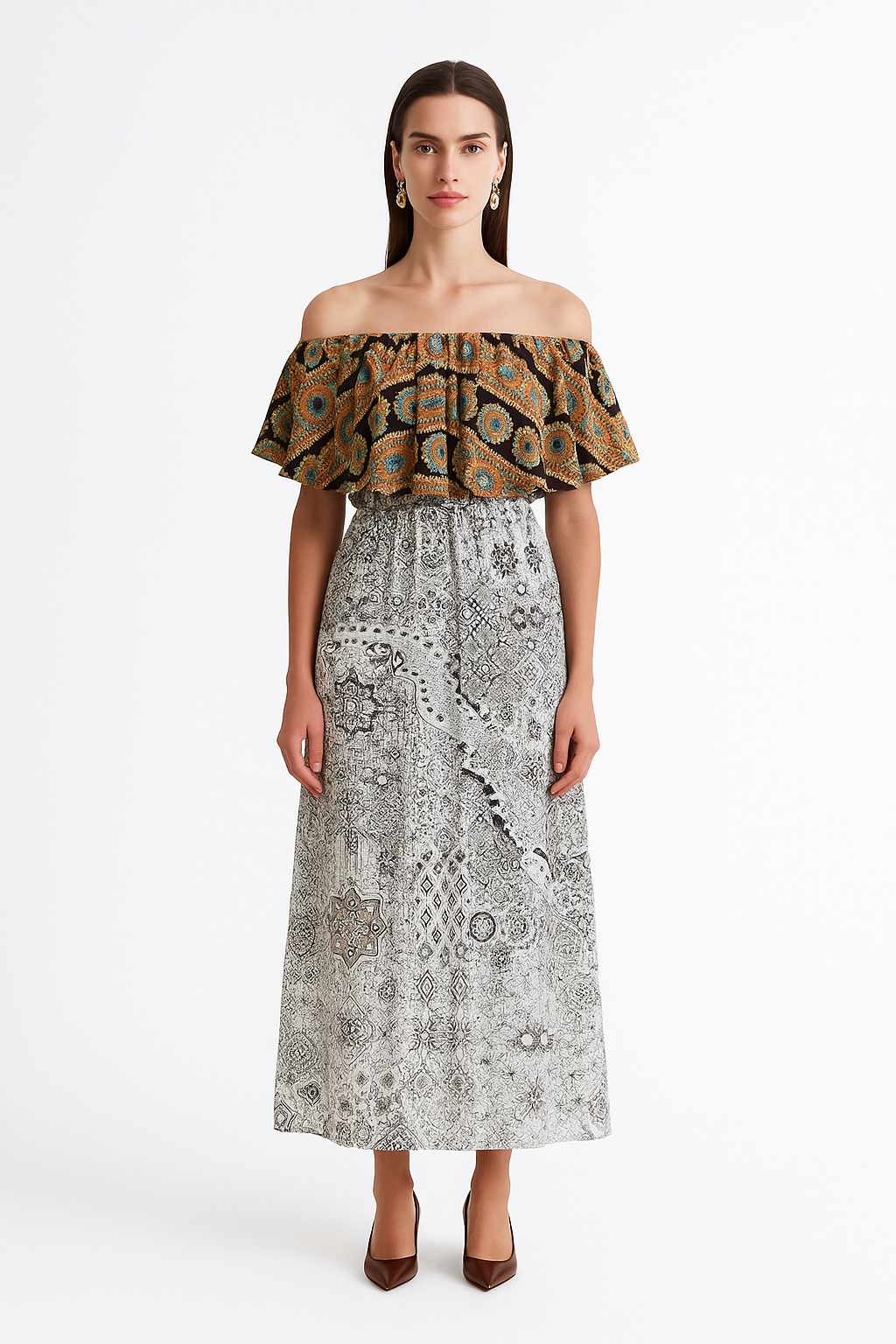 Monte Blanco Ruffle Boho Maxi