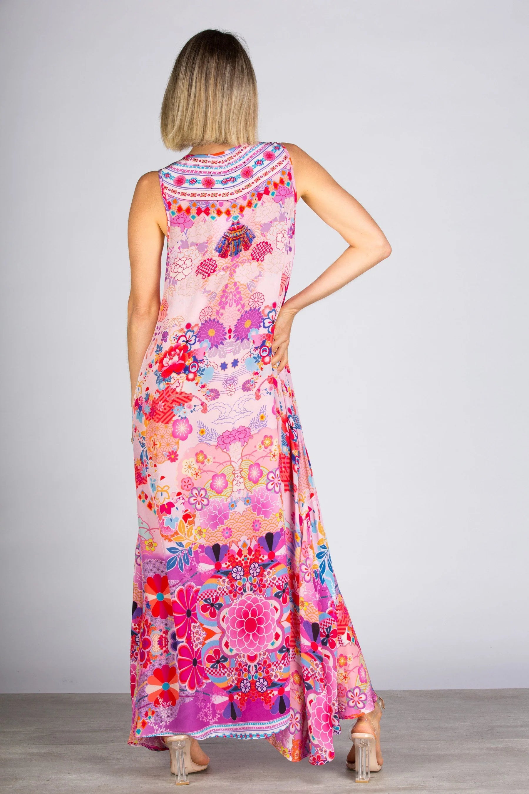 Cherry Blossom Flowing Maxi Dress