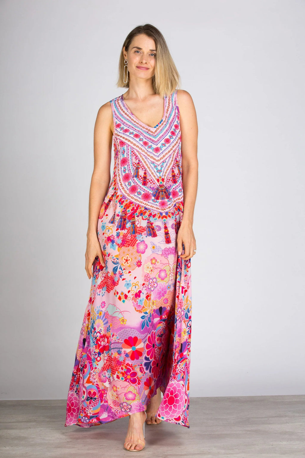 Cherry Blossom Flowing Maxi Dress