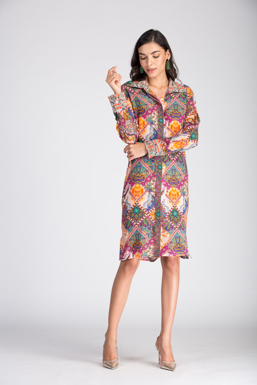 Tunisia Blossom Shirt Dress
