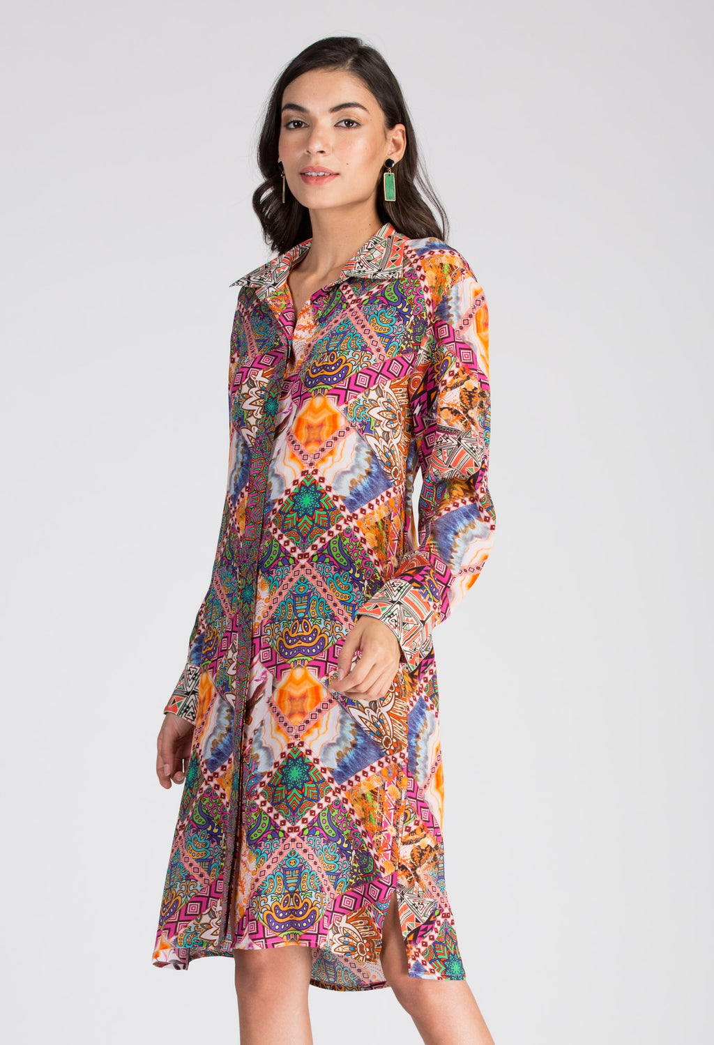 Tunisia Blossom Shirt Dress