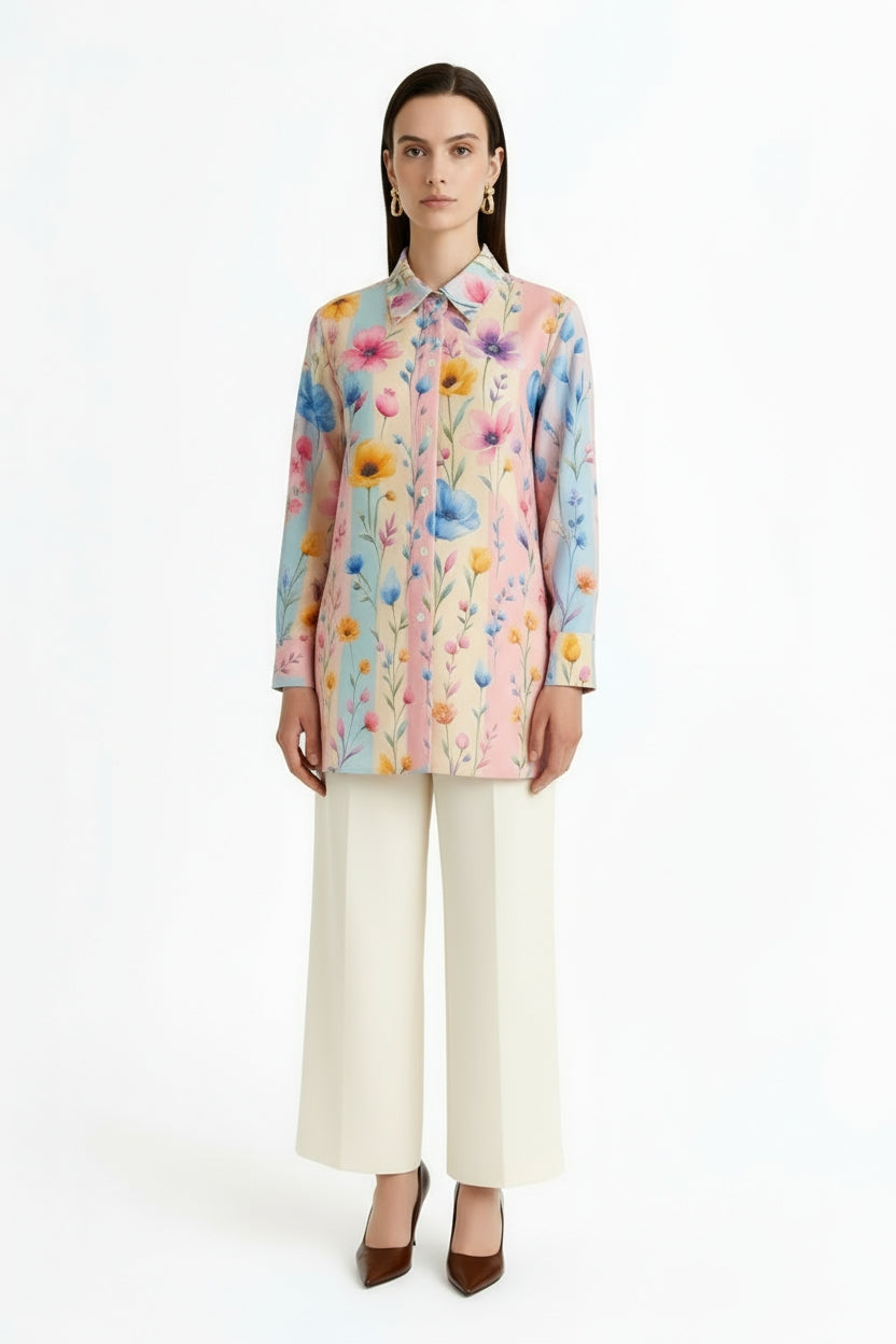 Florina Collar Shirt-TOP-LennaRose-Size 1 (8-10)-Lenna Rose Fashion