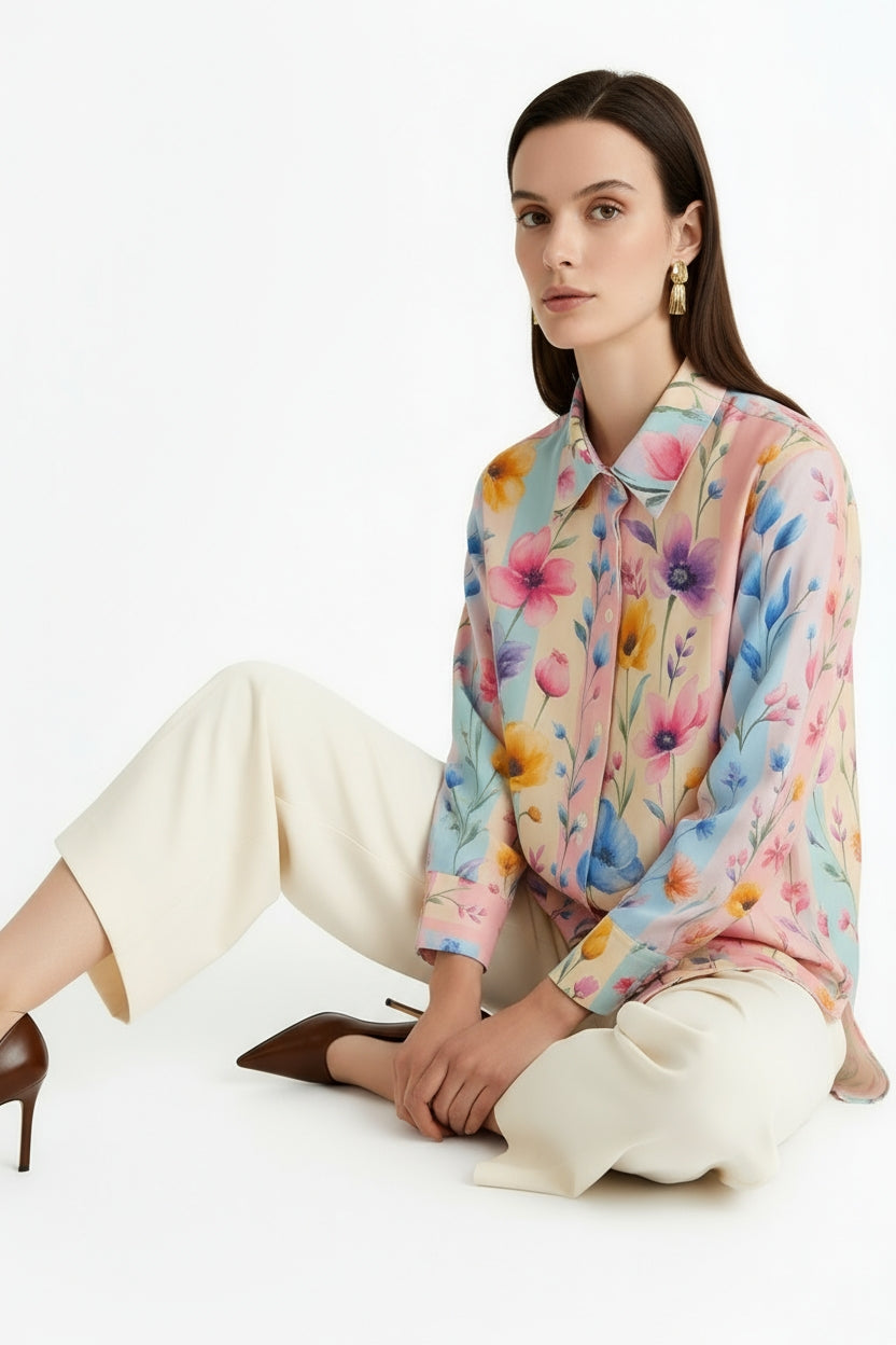 Florina Collar Shirt-TOP-LennaRose-Size 1 (8-10)-Lenna Rose Fashion