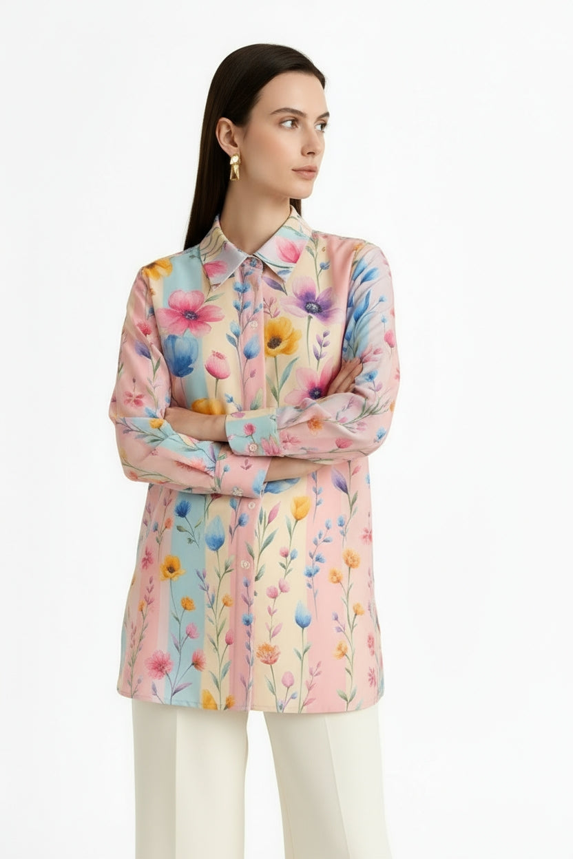 Florina Collar Shirt-TOP-LennaRose-Size 1 (8-10)-Lenna Rose Fashion