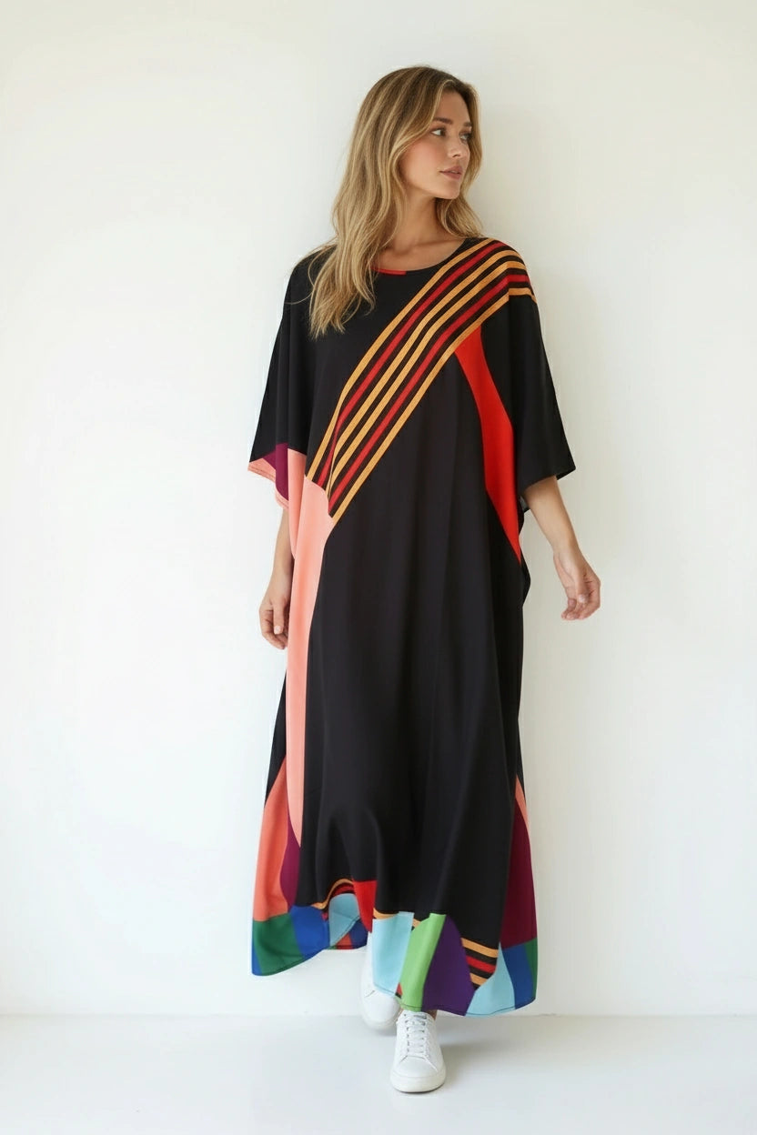 Kareen Long Kaftan-Dress-LennaRose-Size 1 (8-10)-Lenna Rose Fashion