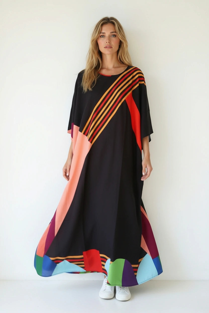 Kareen Long Kaftan-Dress-LennaRose-Size 1 (8-10)-Lenna Rose Fashion