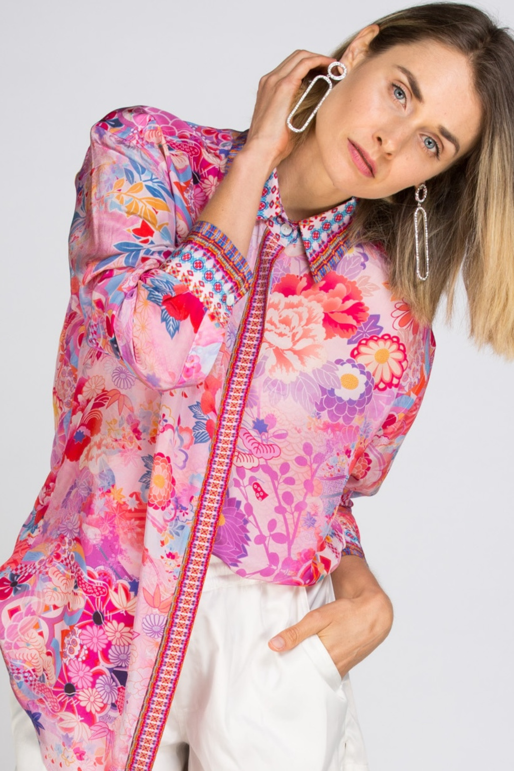 Cherry Blossom Collar Shirt