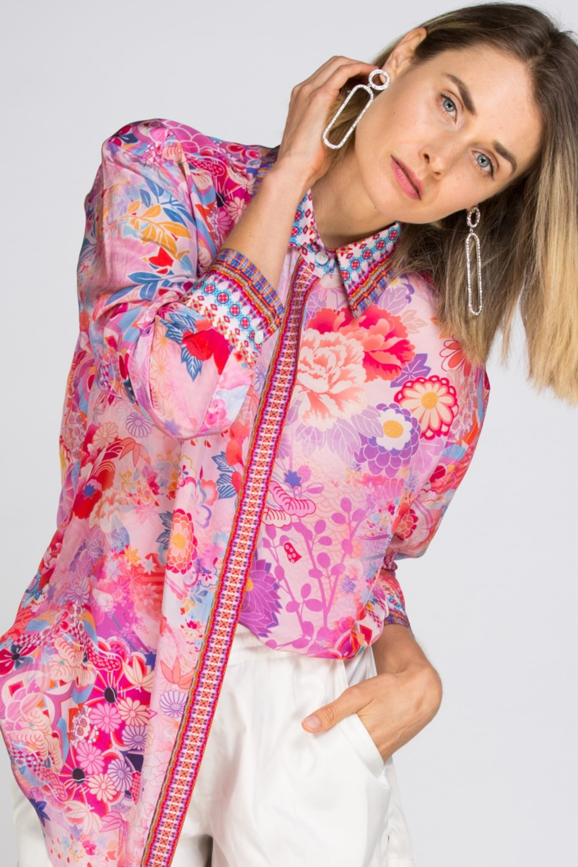 Cherry Blossom Collar Shirt