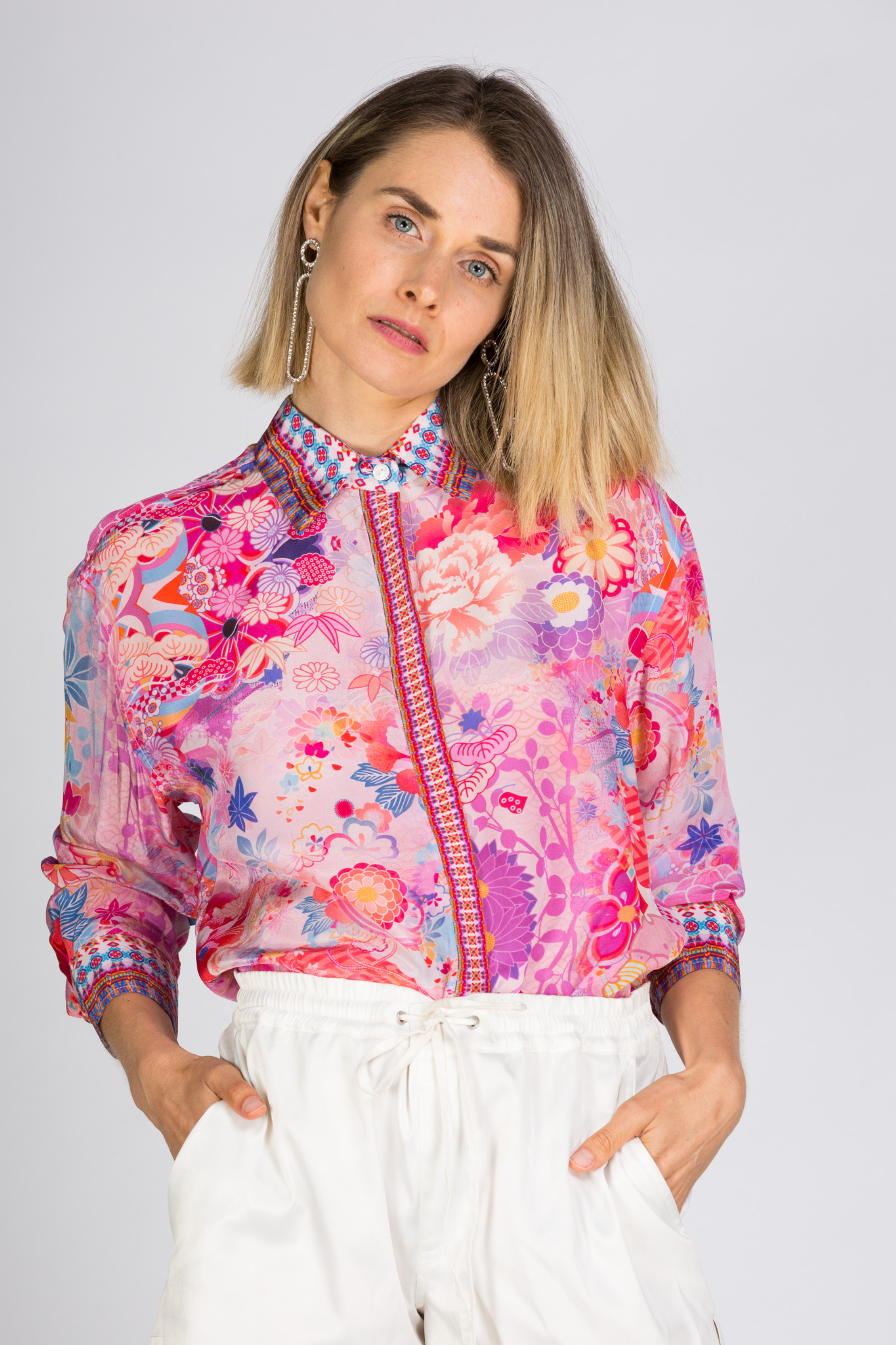 Cherry Blossom Collar Shirt
