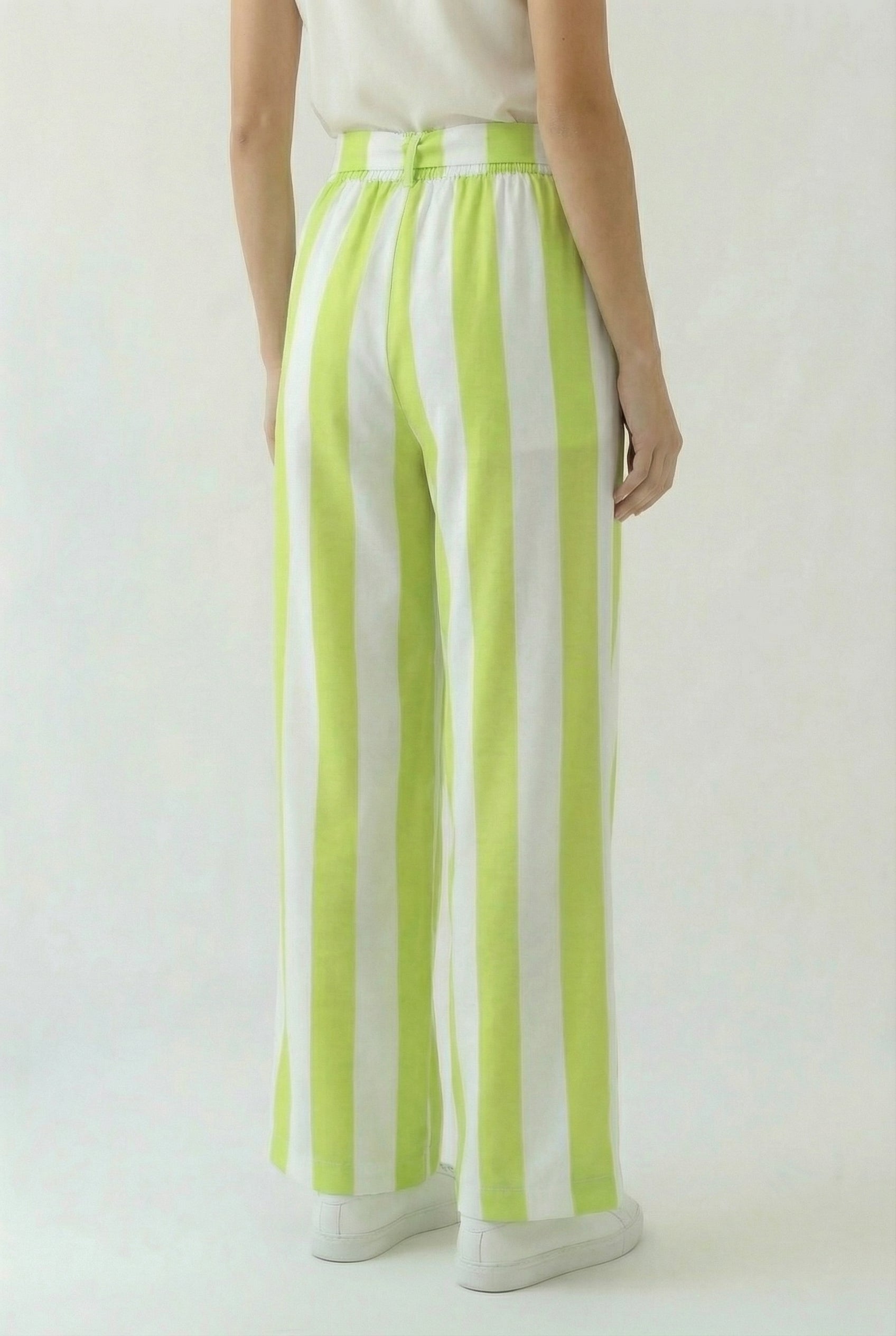 Lime & White Trousers