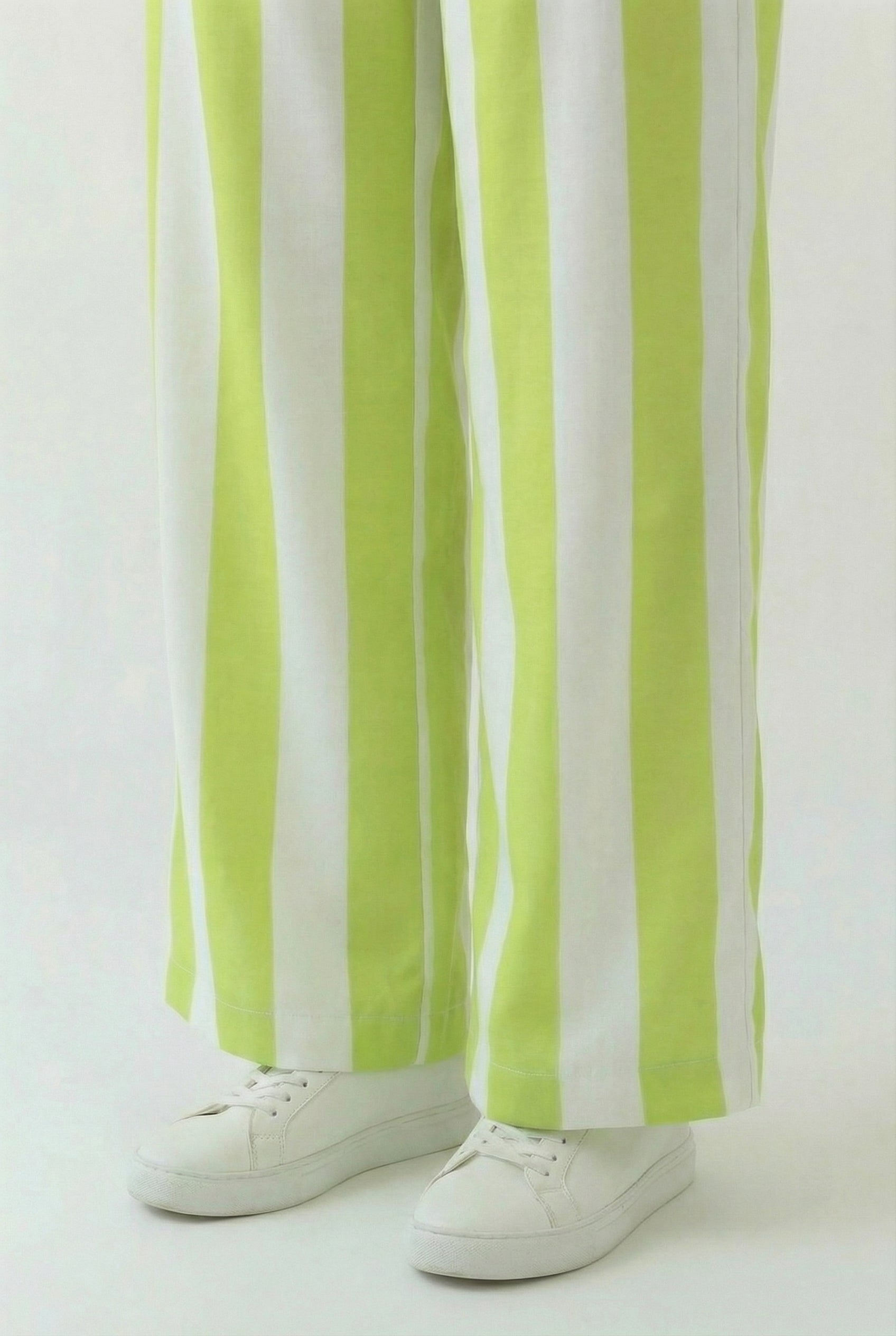 Lime & White Trousers