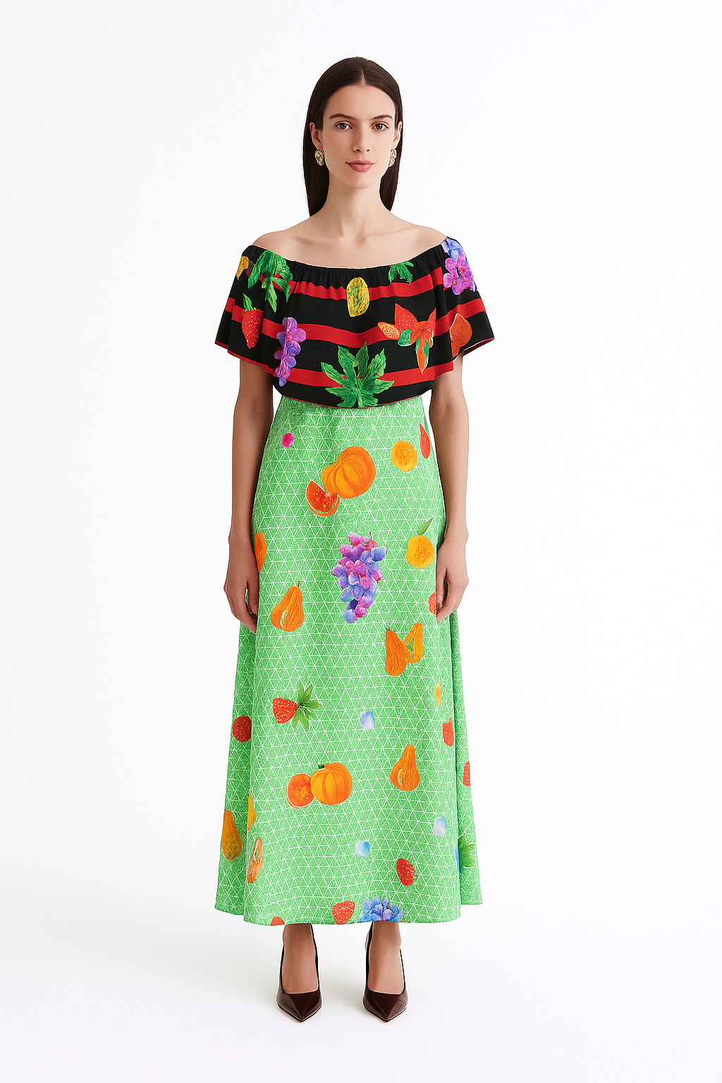 Lisbon Ruffle Boho Maxi-Dress-LennaRose-Size 1 (8-10)-Lenna Rose Fashion