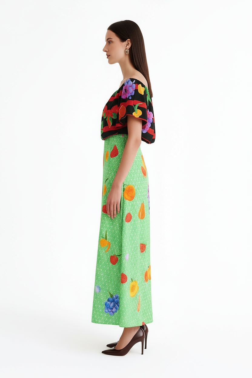 Lisbon Ruffle Boho Maxi-Dress-LennaRose-Size 1 (8-10)-Lenna Rose Fashion