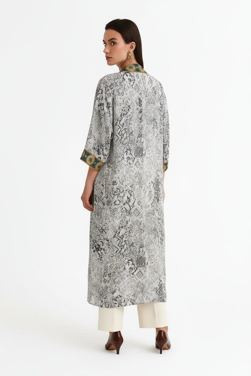 Monte Blanco Long Kimono Shrug