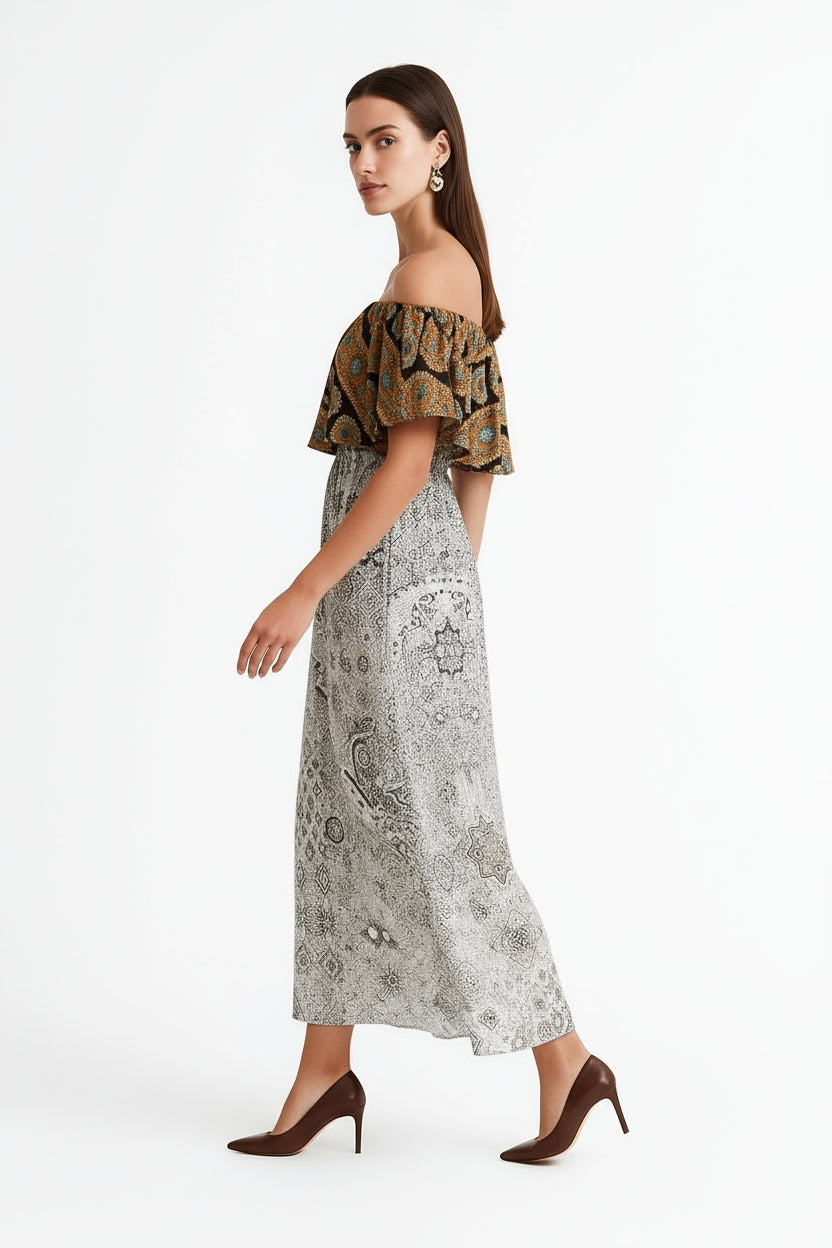 Monte Blanco Ruffle Boho Maxi