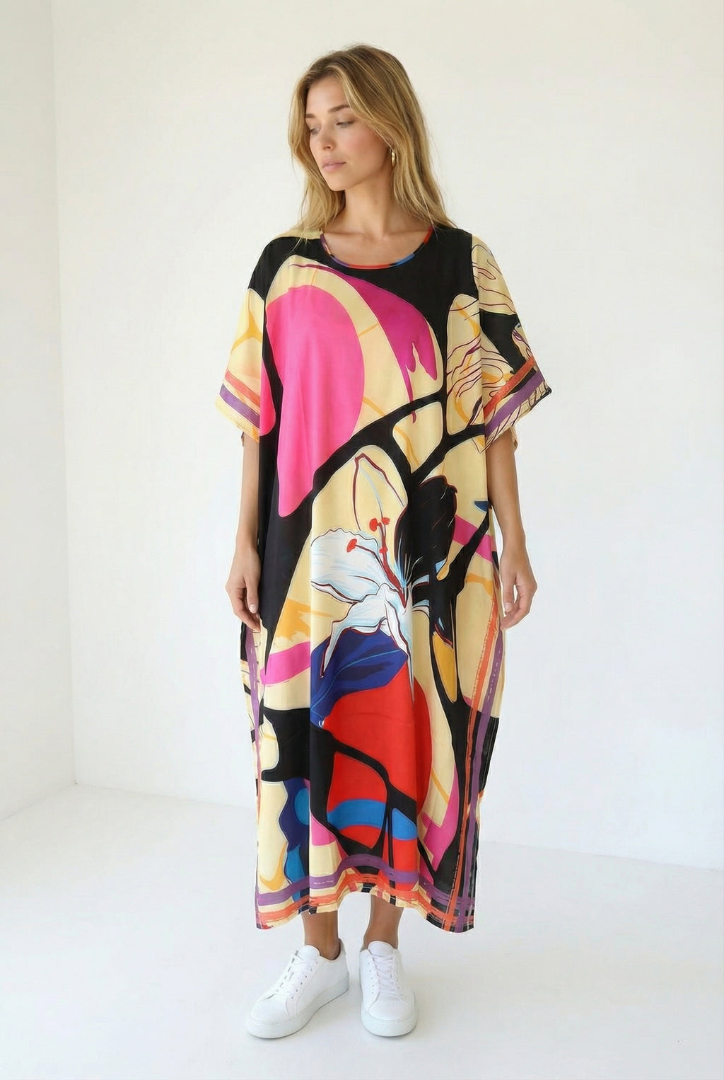 Parrima Long Kaftan-Dress-LennaRose-Size 1 (8-10)-Lenna Rose Fashion