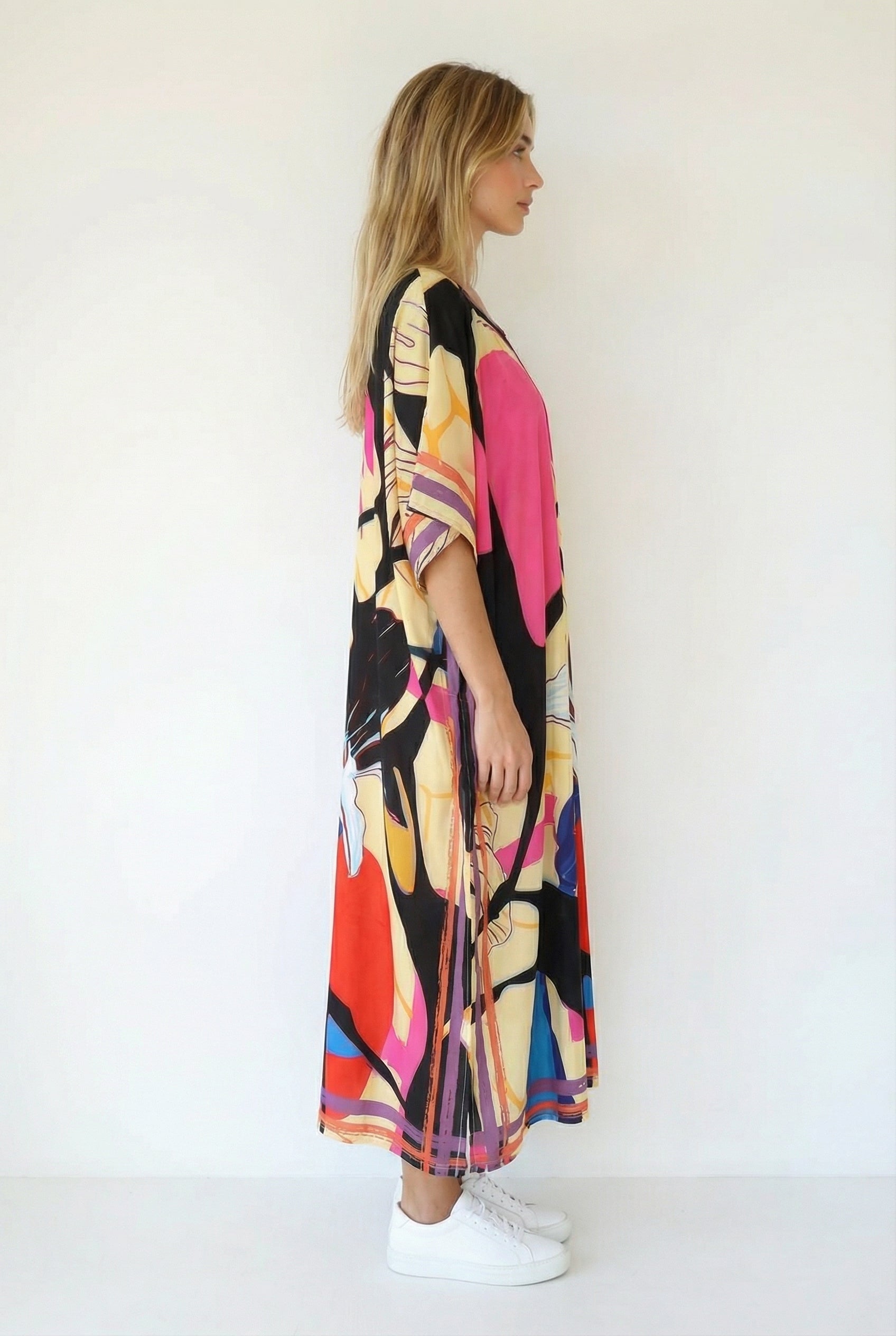 Parrima Long Kaftan-Dress-LennaRose-Size 1 (8-10)-Lenna Rose Fashion