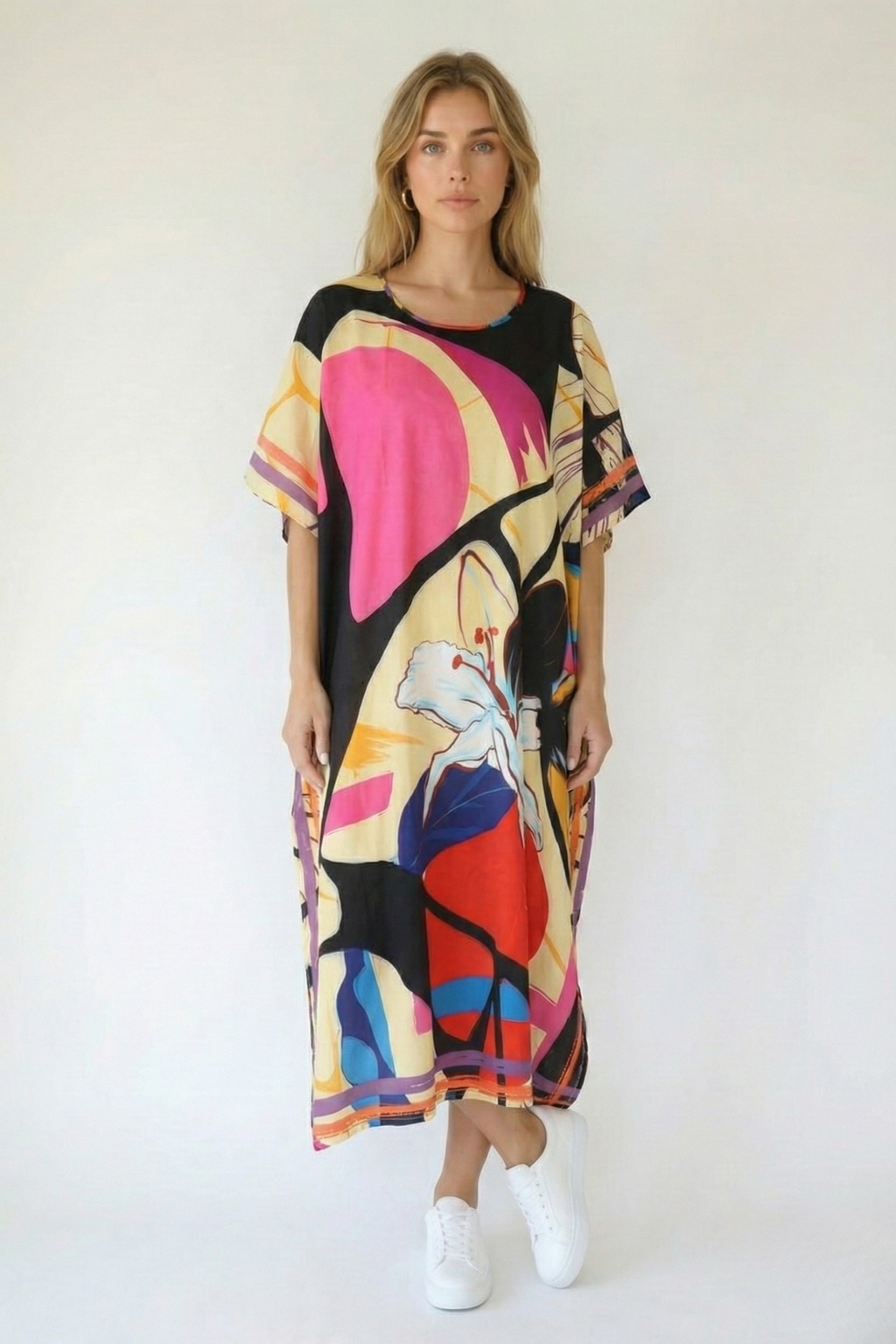 Parrima Long Kaftan-Dress-LennaRose-Size 1 (8-10)-Lenna Rose Fashion