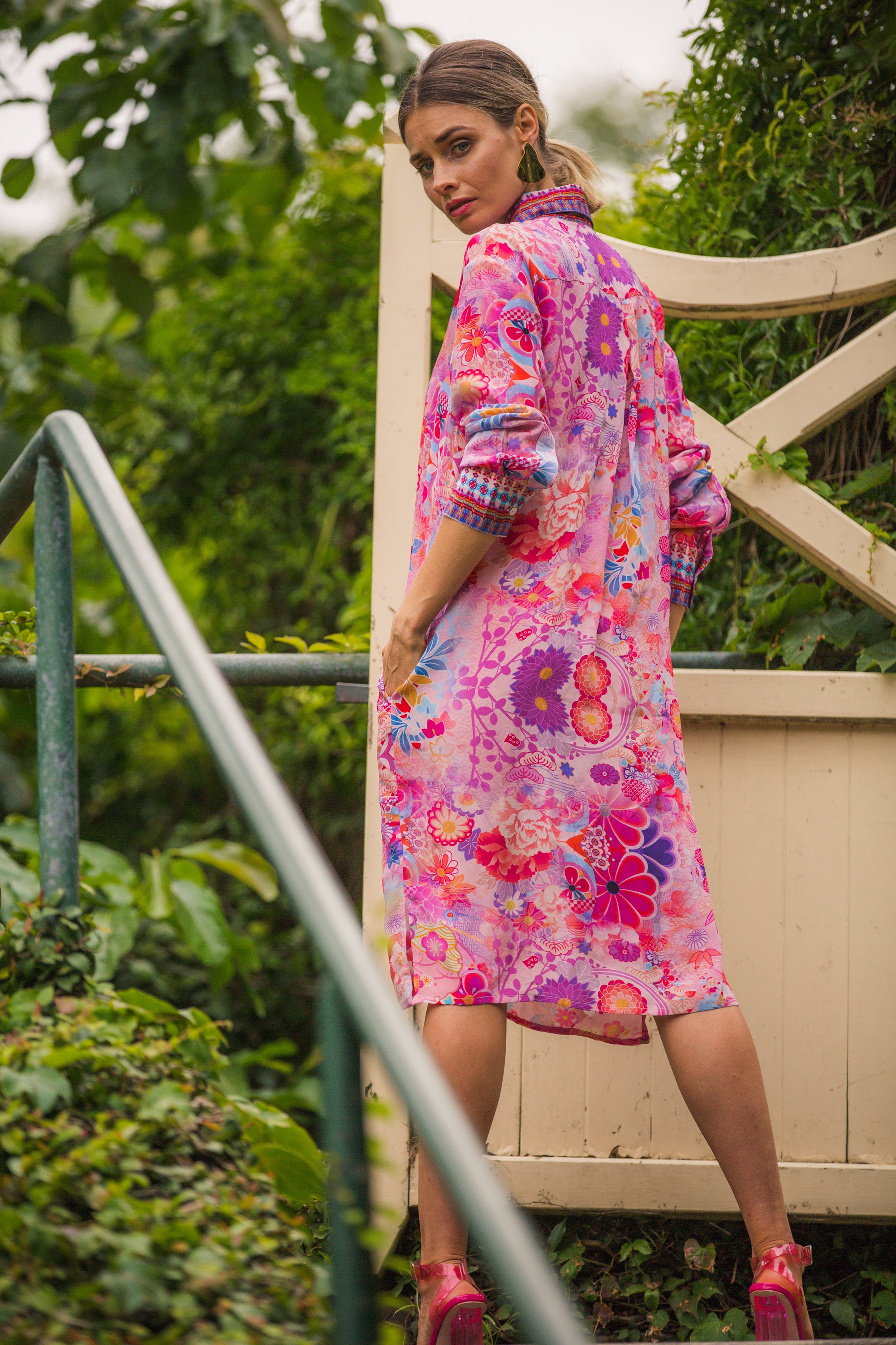 Cherry Blossom Shirt Dress