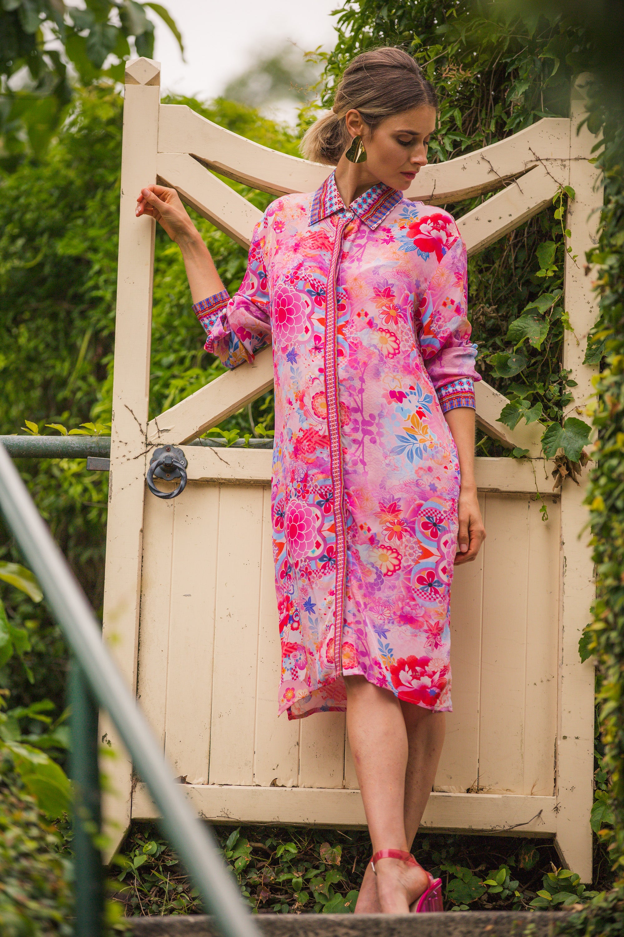 Cherry Blossom Shirt Dress