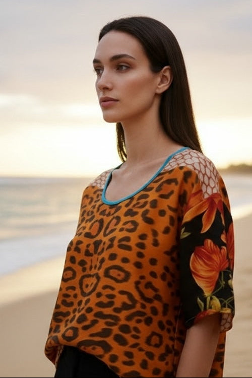 Salamanca Kaftan Top-TOP-LennaRose-Size 1 (8-10)-Lenna Rose Fashion