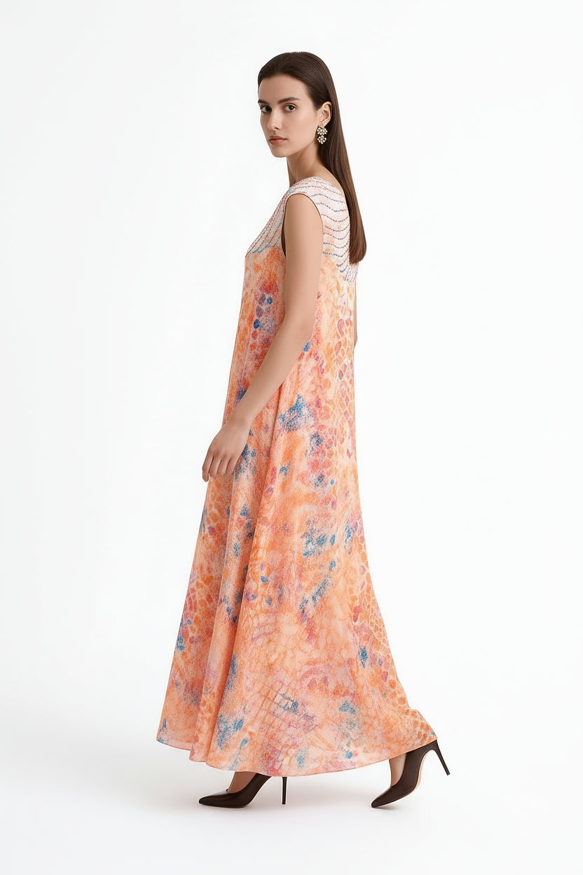Serpentine Flowing Maxi Dress