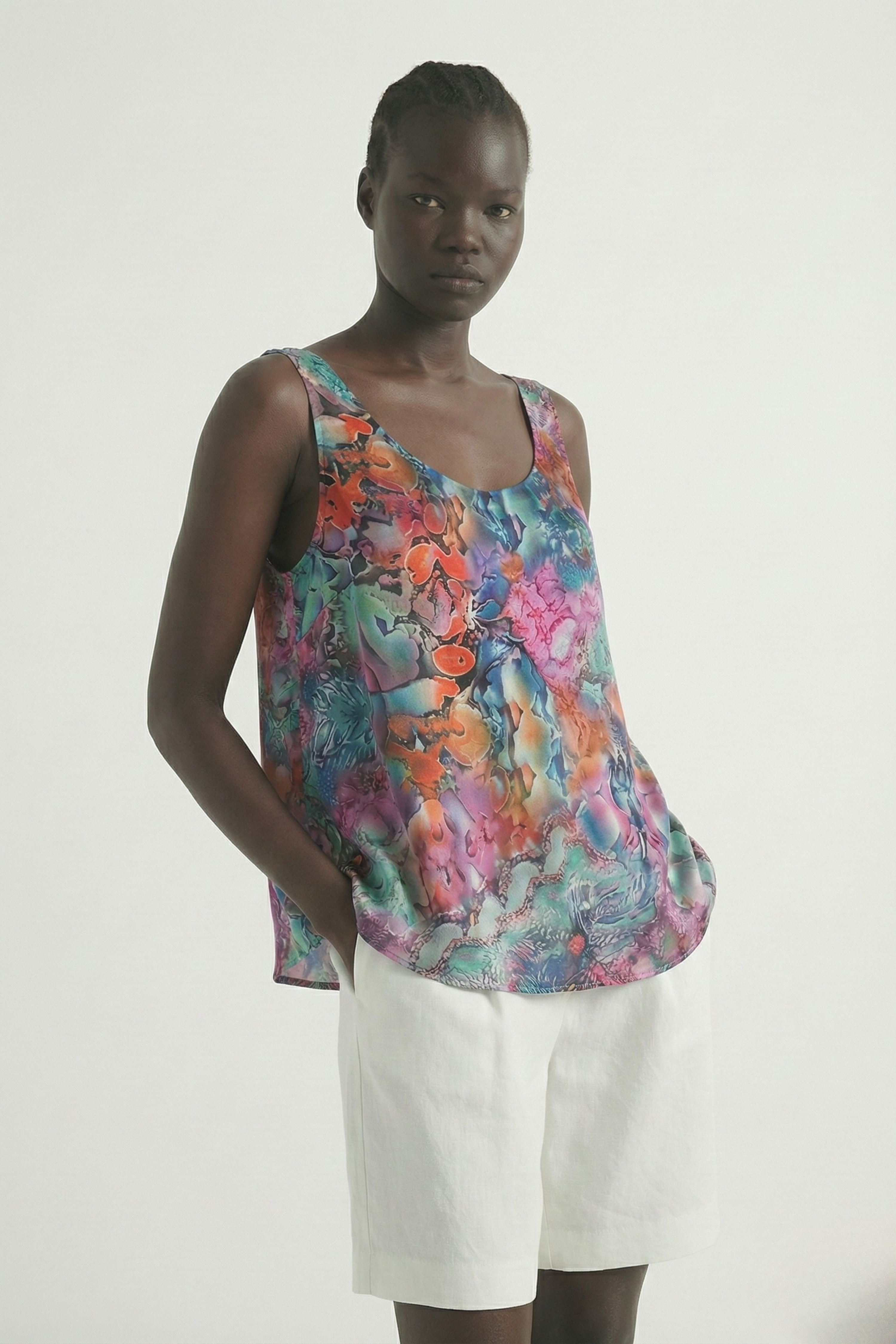 Serpentine Flowing Tank Top-TOP-LennaRose-Size 1 (8-10)-Lenna Rose Fashion