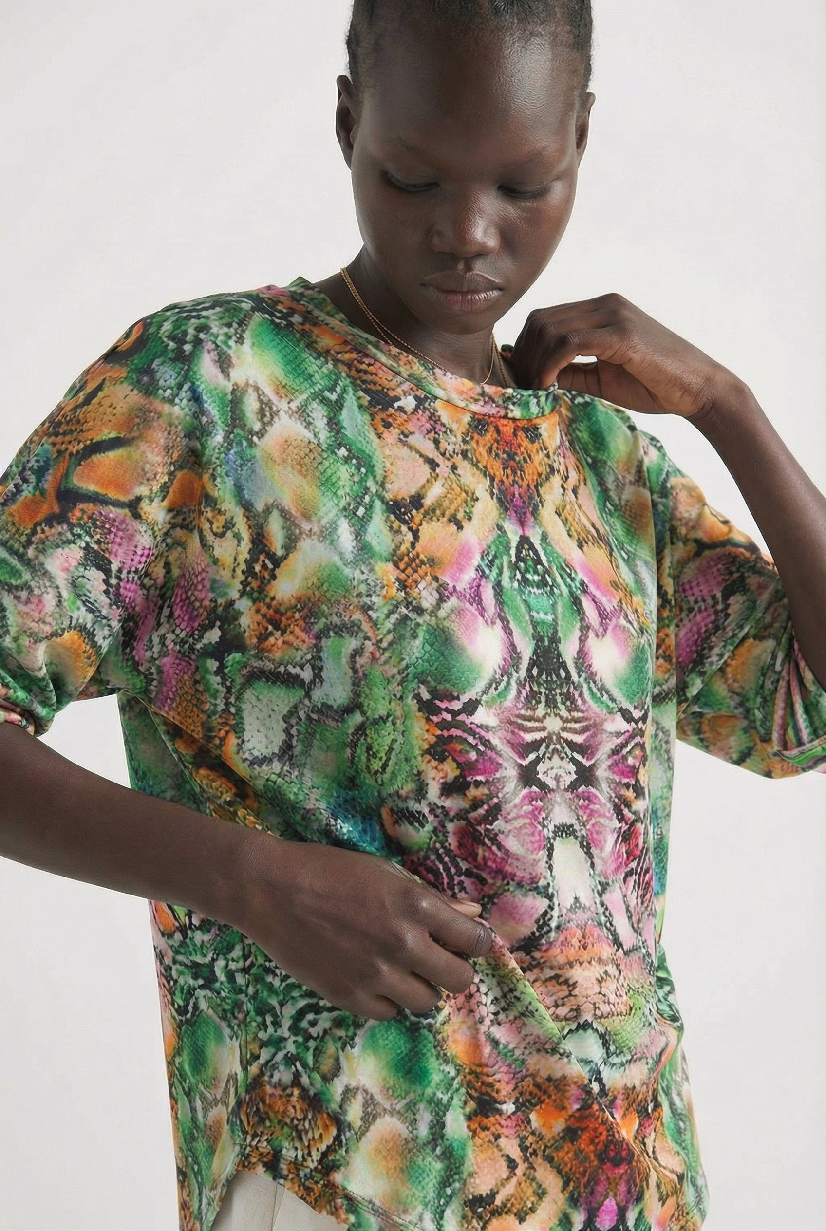 Serpentine Kaftan Top-TOP-LennaRose-Size 1 (8-10)-Lenna Rose Fashion