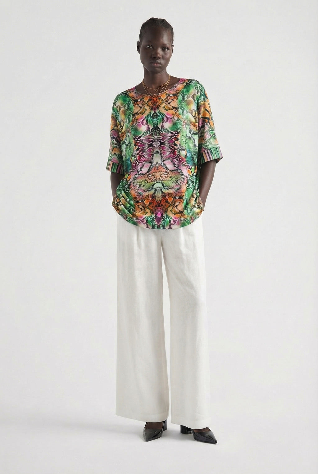 Serpentine Kaftan Top-TOP-LennaRose-Size 1 (8-10)-Lenna Rose Fashion