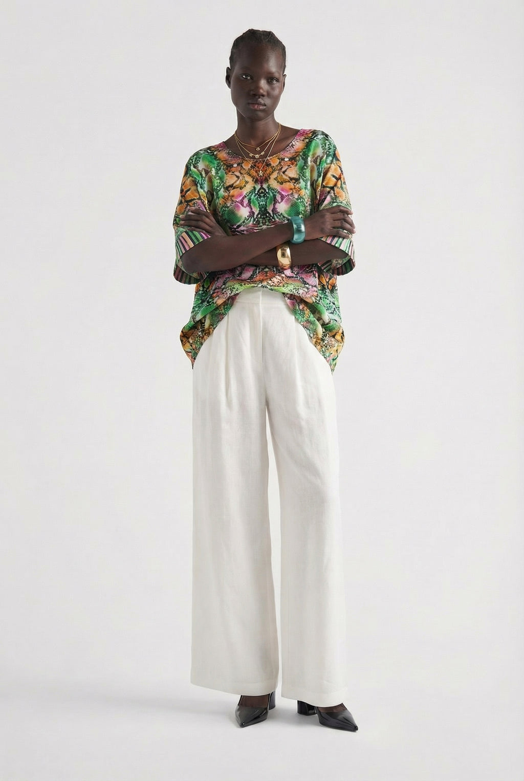 Serpentine Kaftan Top-TOP-LennaRose-Size 1 (8-10)-Lenna Rose Fashion