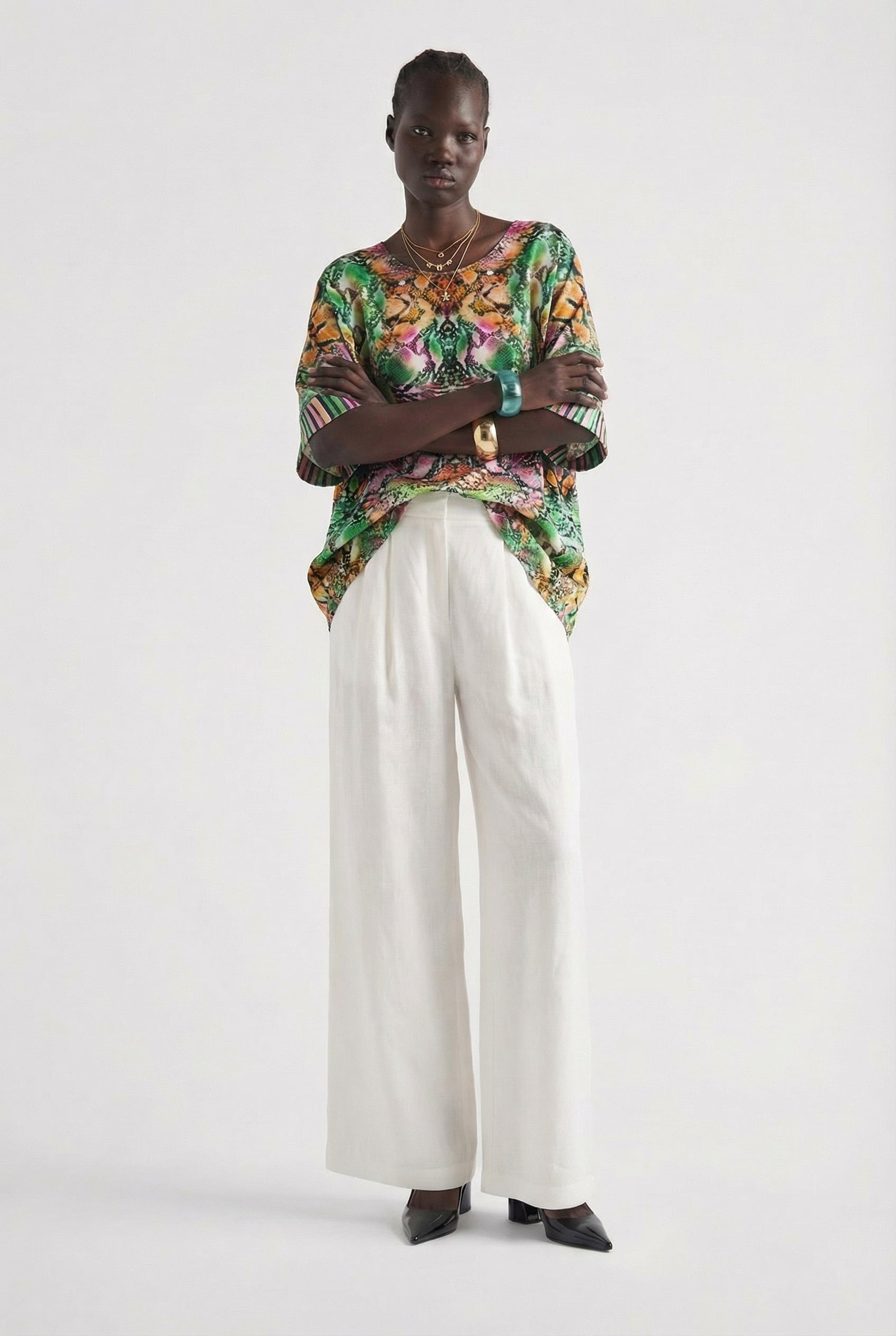 Serpentine Kaftan Top-TOP-LennaRose-Size 1 (8-10)-Lenna Rose Fashion