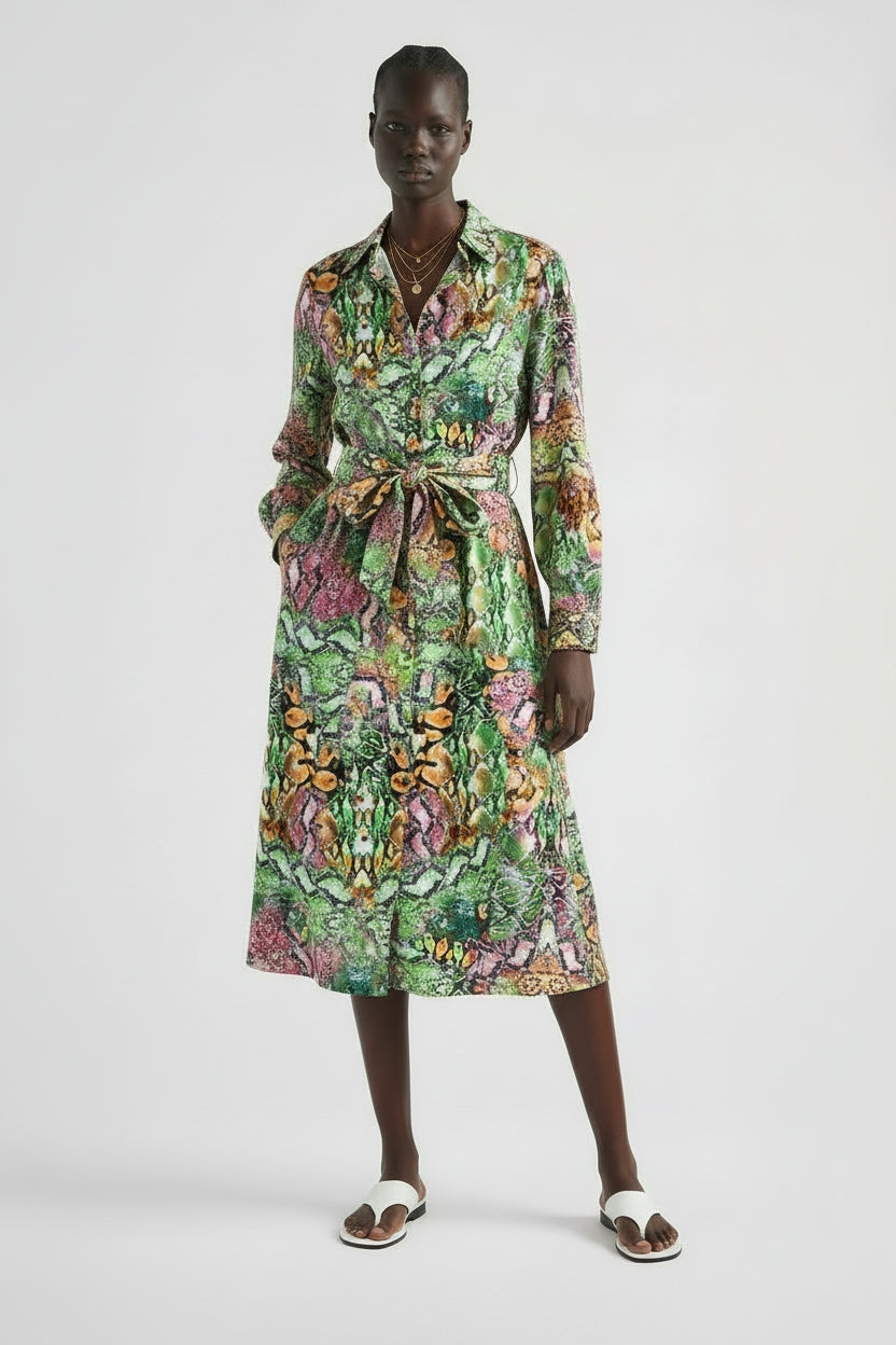 Serpentine Shirt Dress-TOP-LennaRose-Size 1 (8-10)-Lenna Rose Fashion