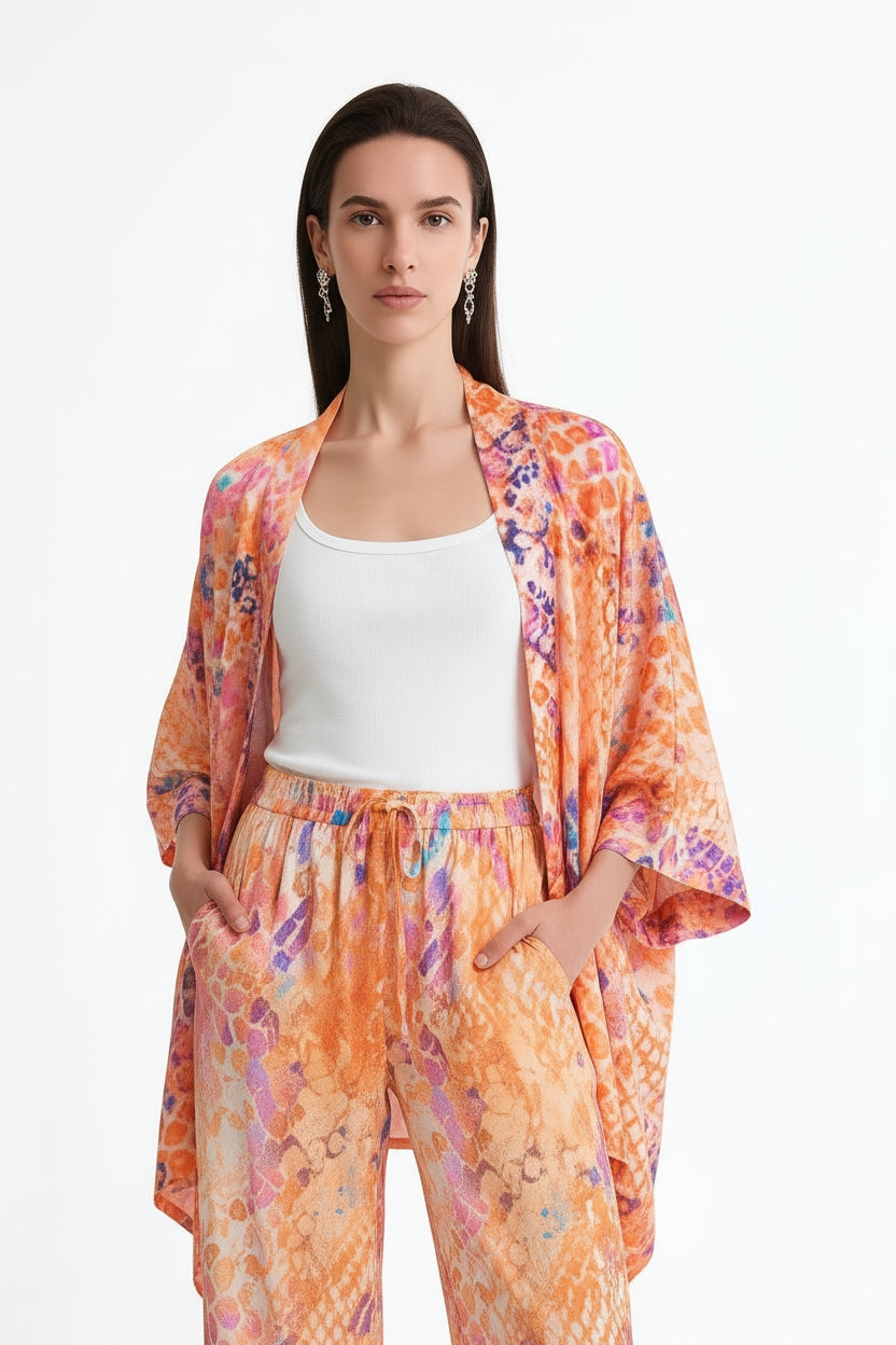 Serpentine Short Kimono Shrug