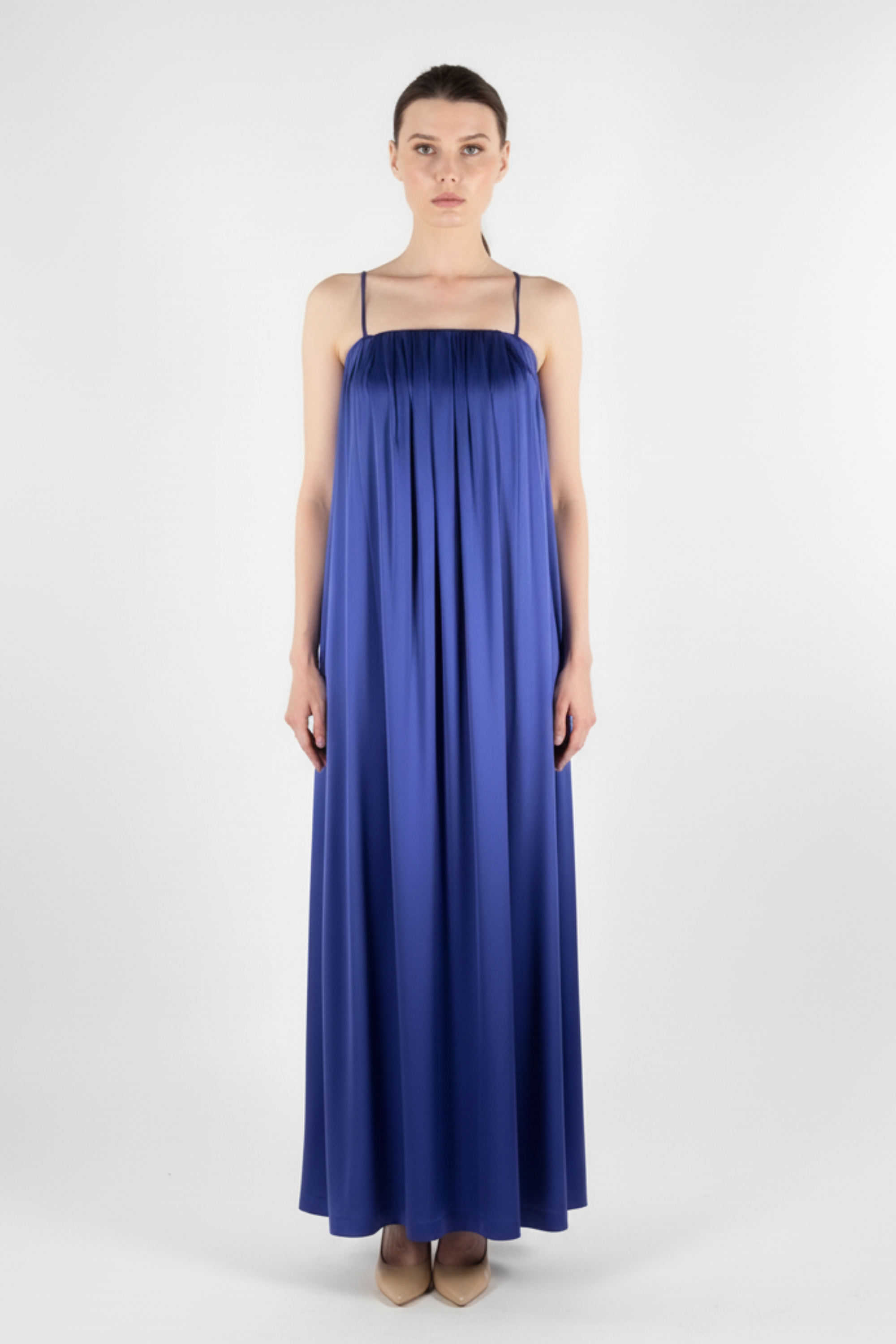Silk Amelia Dress - Blue