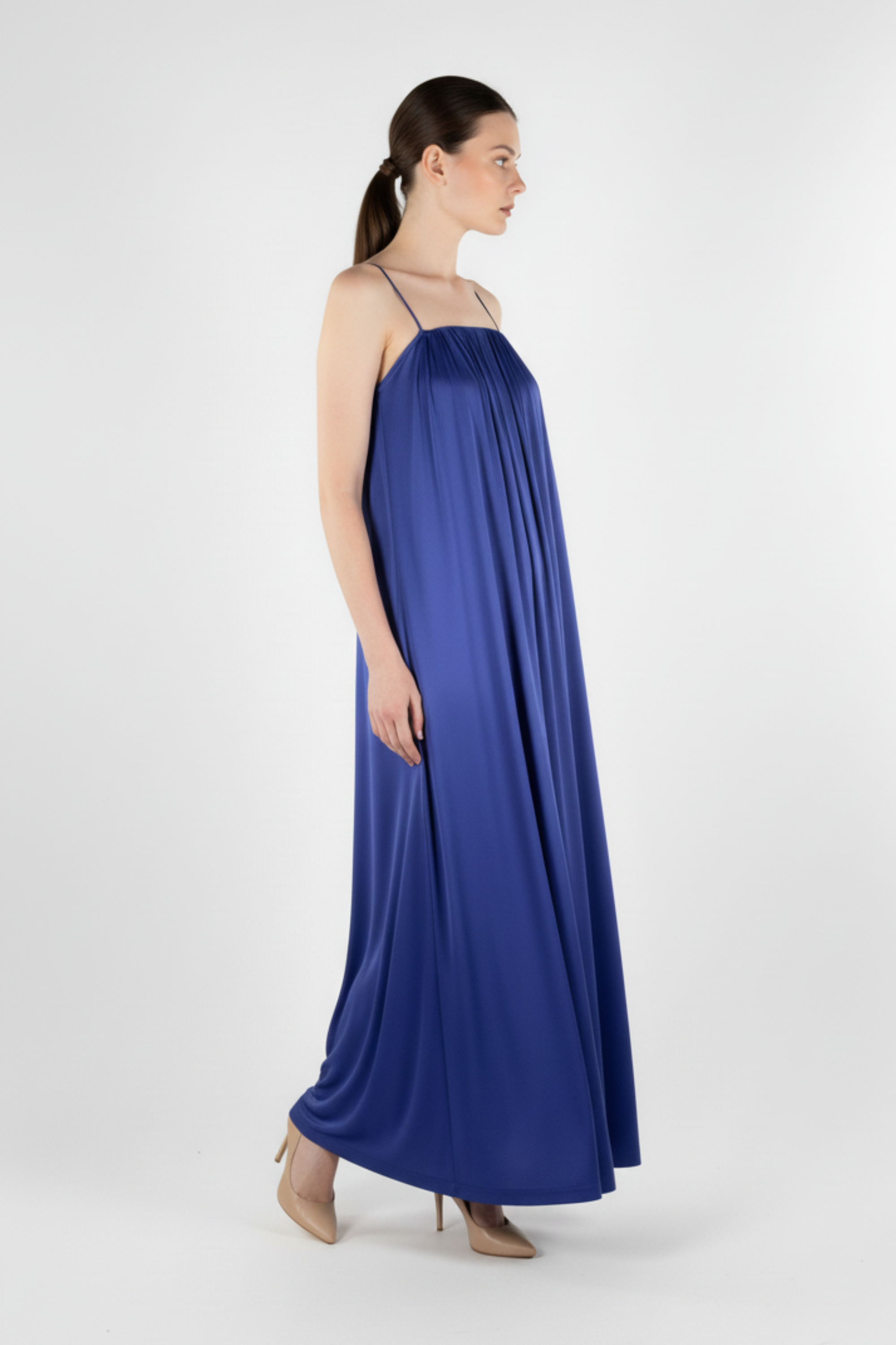 Silk Amelia Dress - Blue