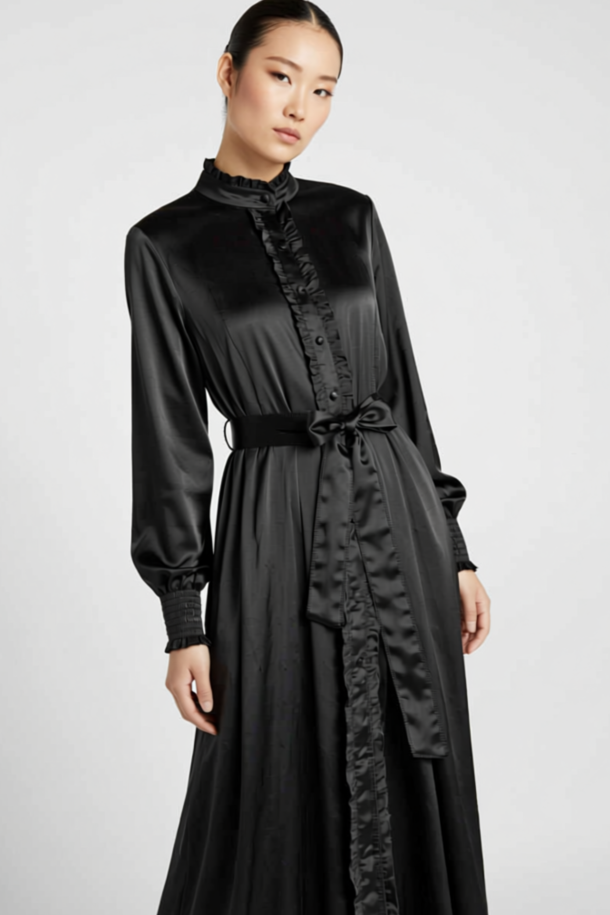 Silk Freya Dress - Black