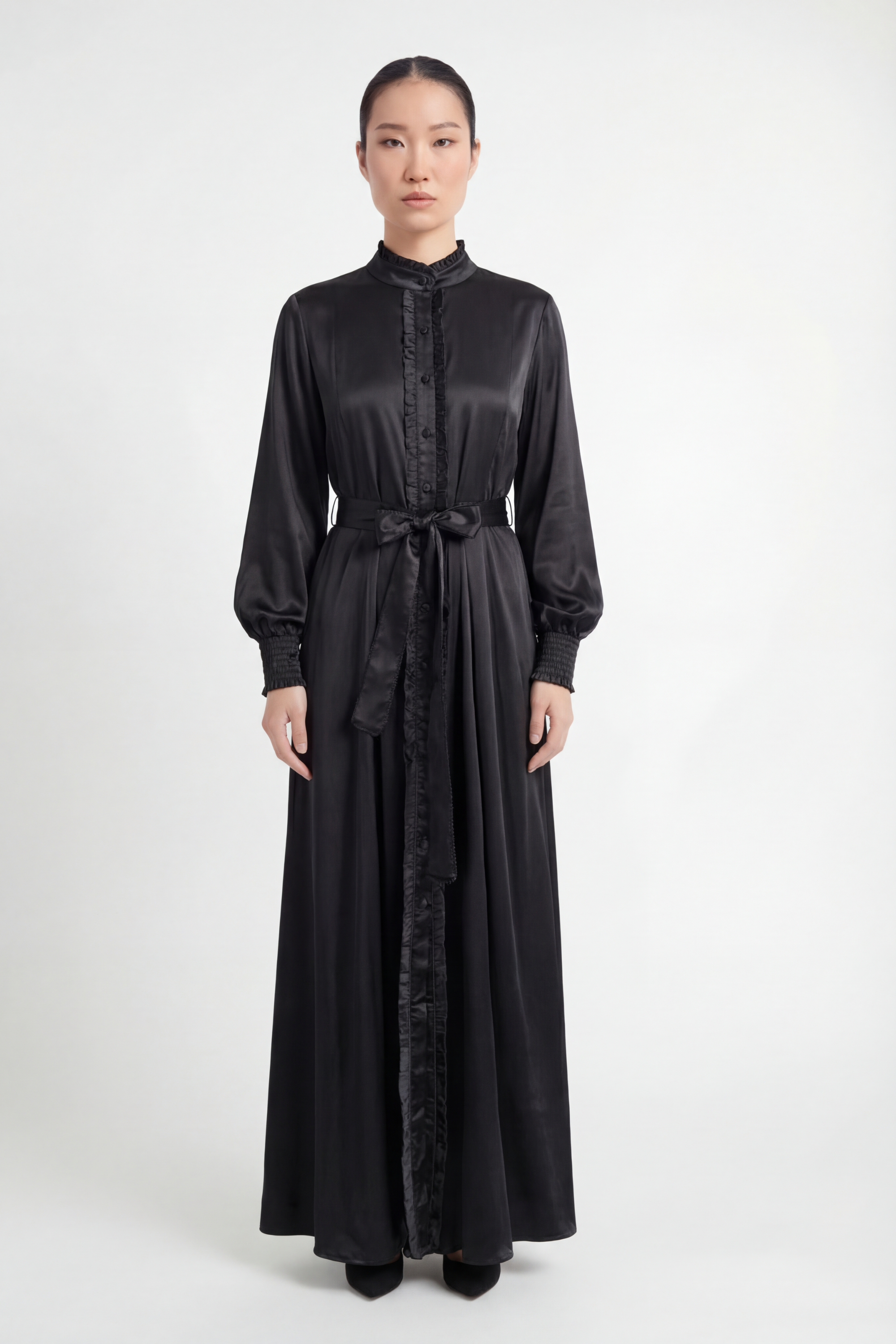 Silk Freya Dress - Black