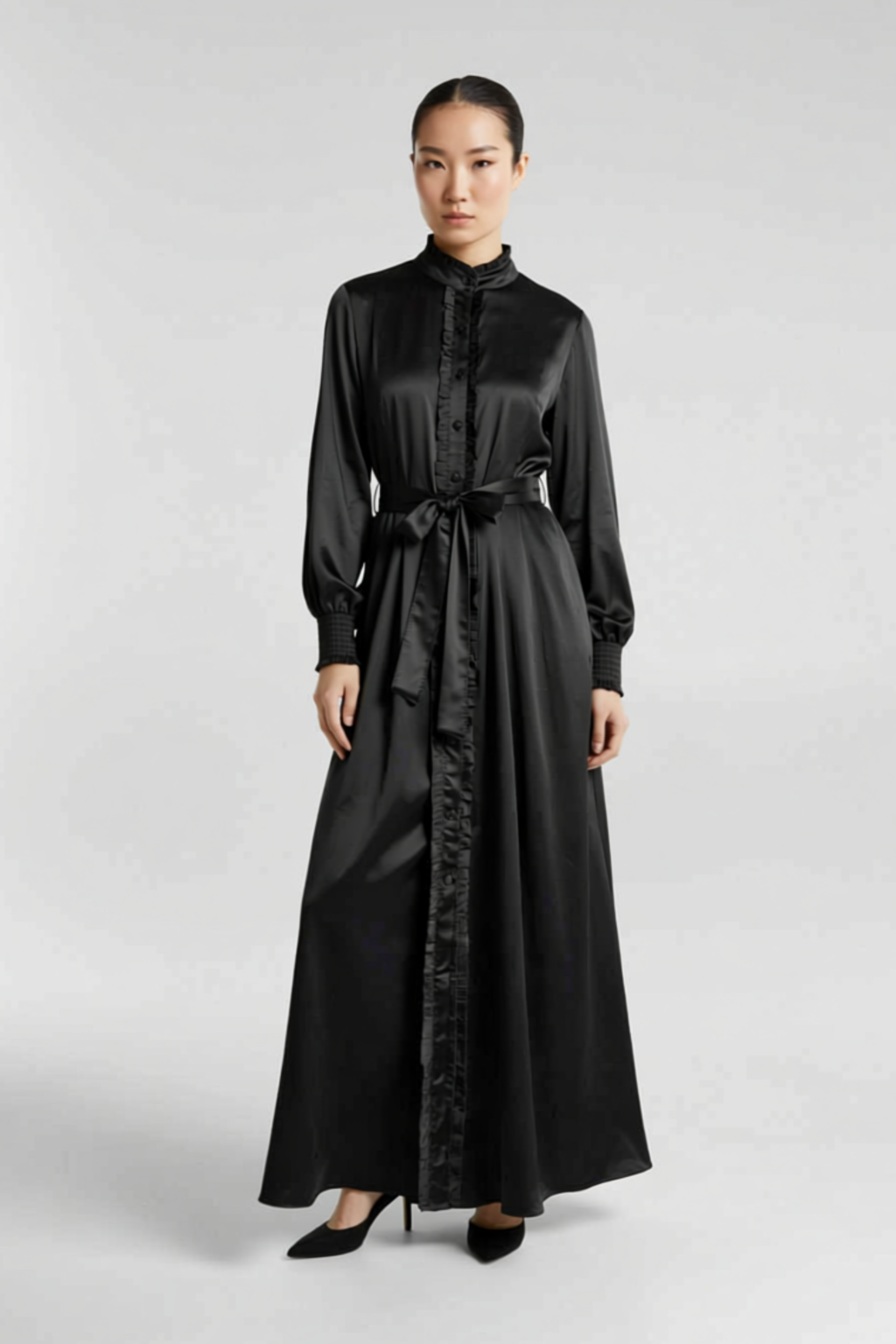 Silk Freya Dress - Black-Dress-LennaRose-Size 1 (8-10)-Lenna Rose Fashion