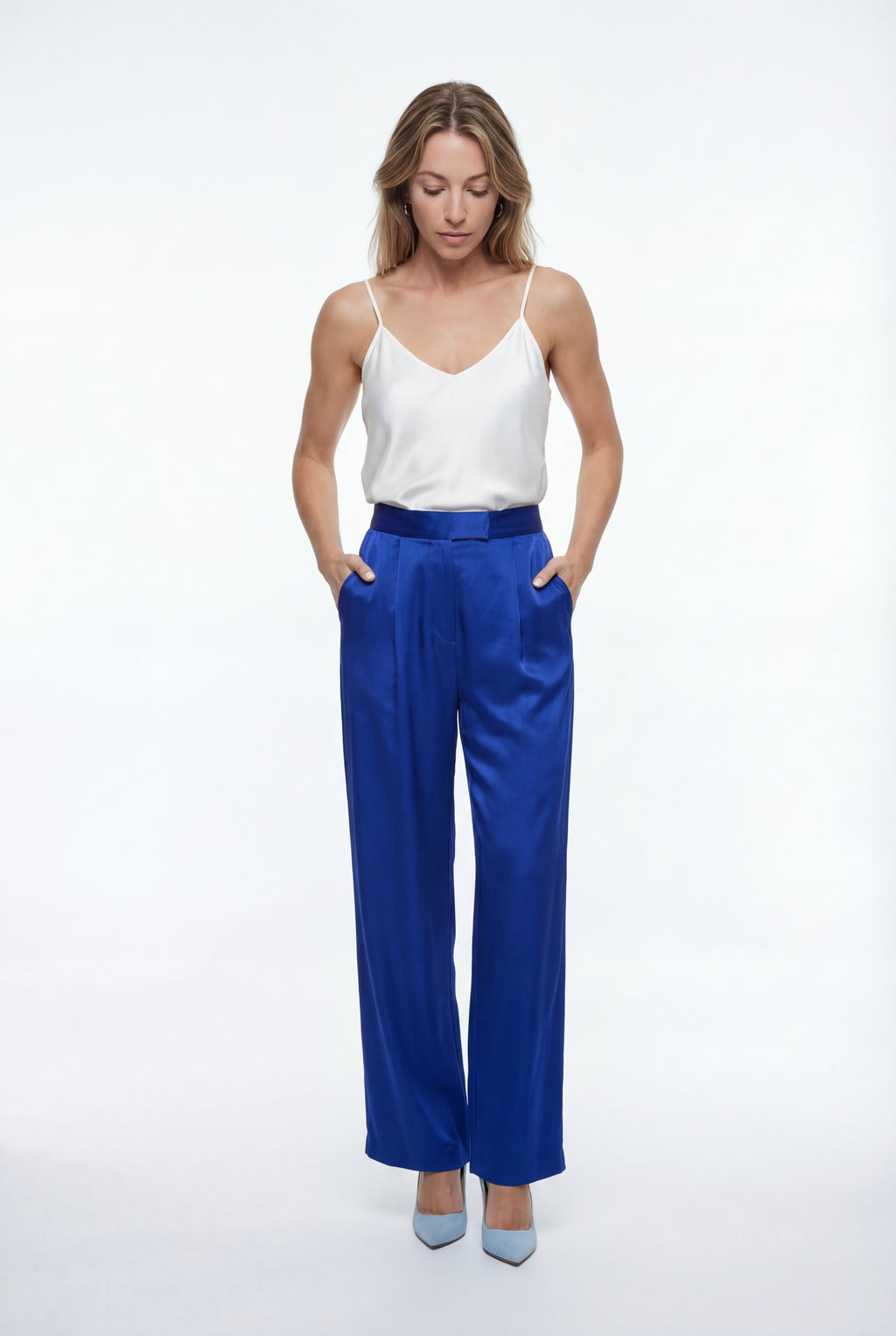 Silk Ivy Pants - Blue