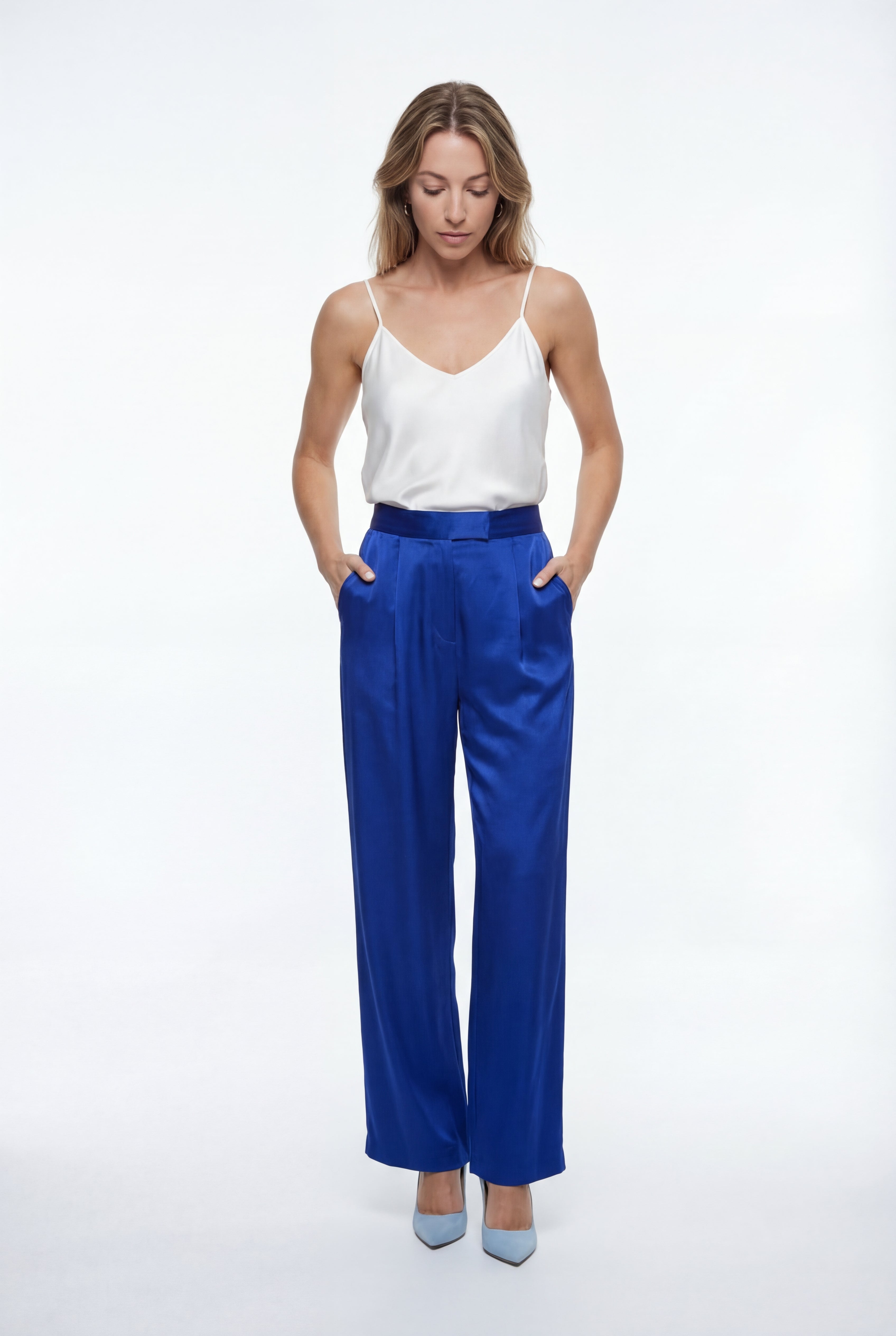 Silk Ivy Pants - Blue