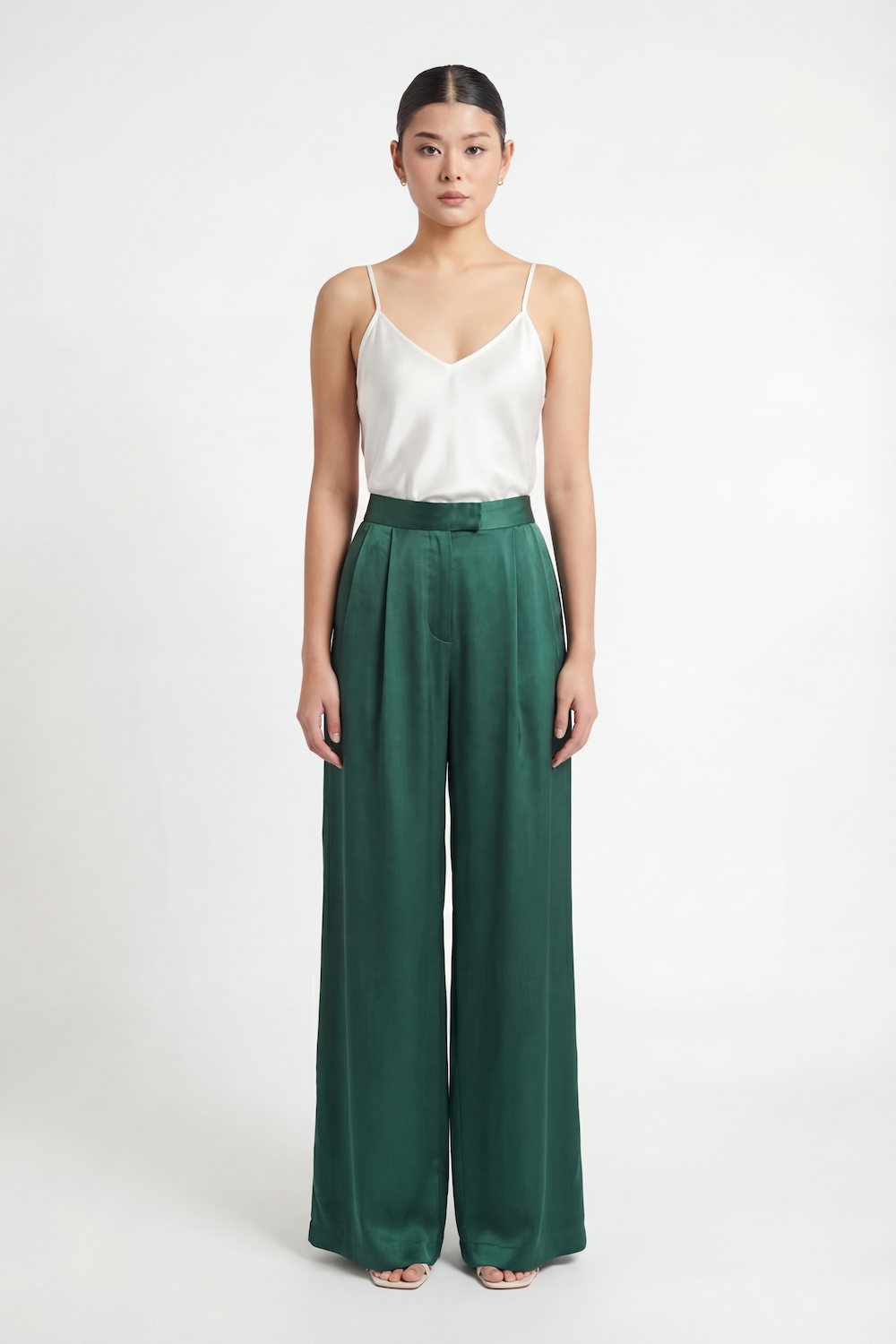 Silk Ivy Pants - Dark Green-My Store-Size 1 (8-10)-Lenna Rose Fashion